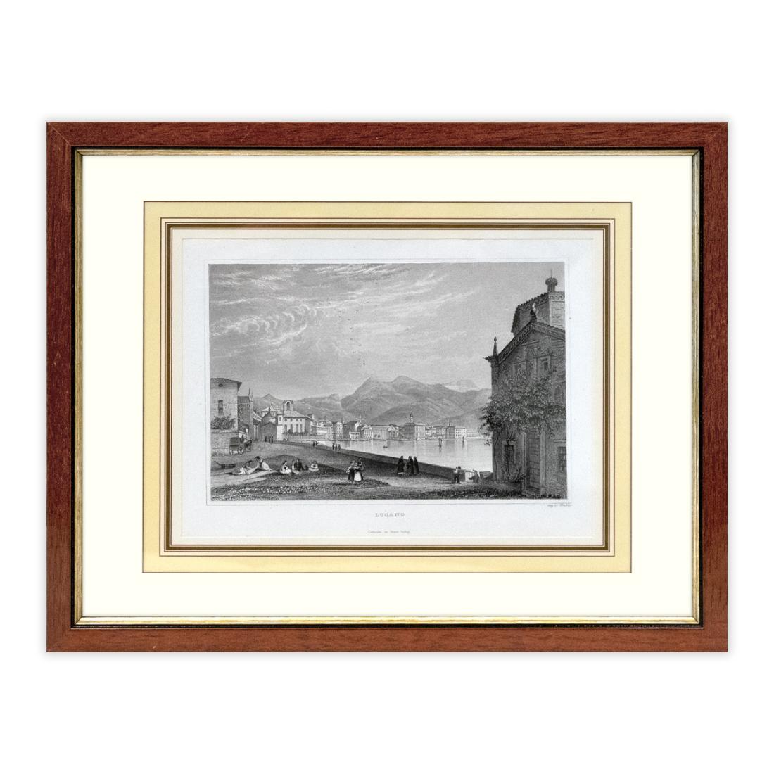 Lugano, dalla riva verso levante - 1836