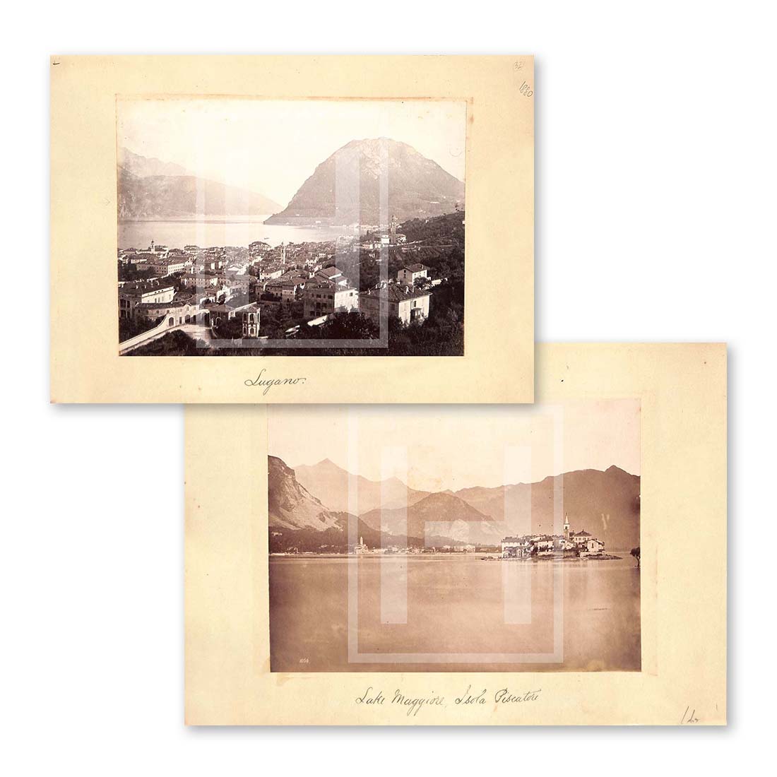 Lugano e isola dei Pescatori anno 1880