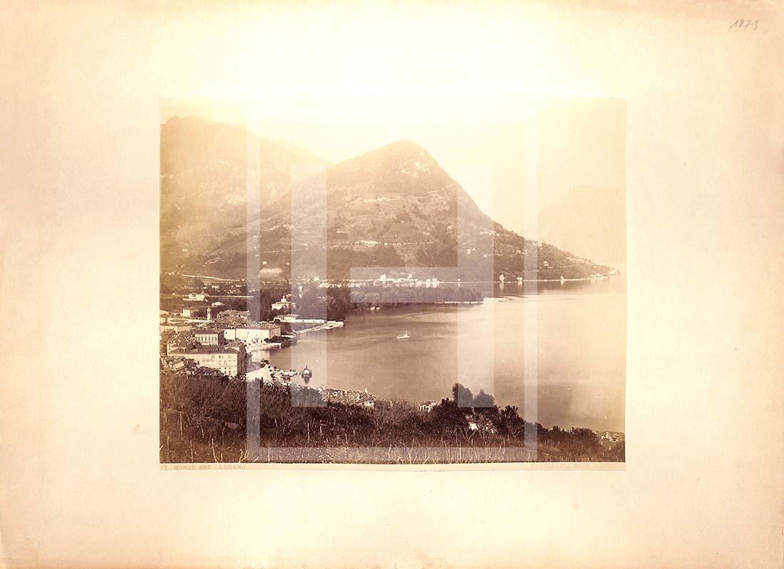 Fotografia originale - Lugano e Monte Brè anno 1875