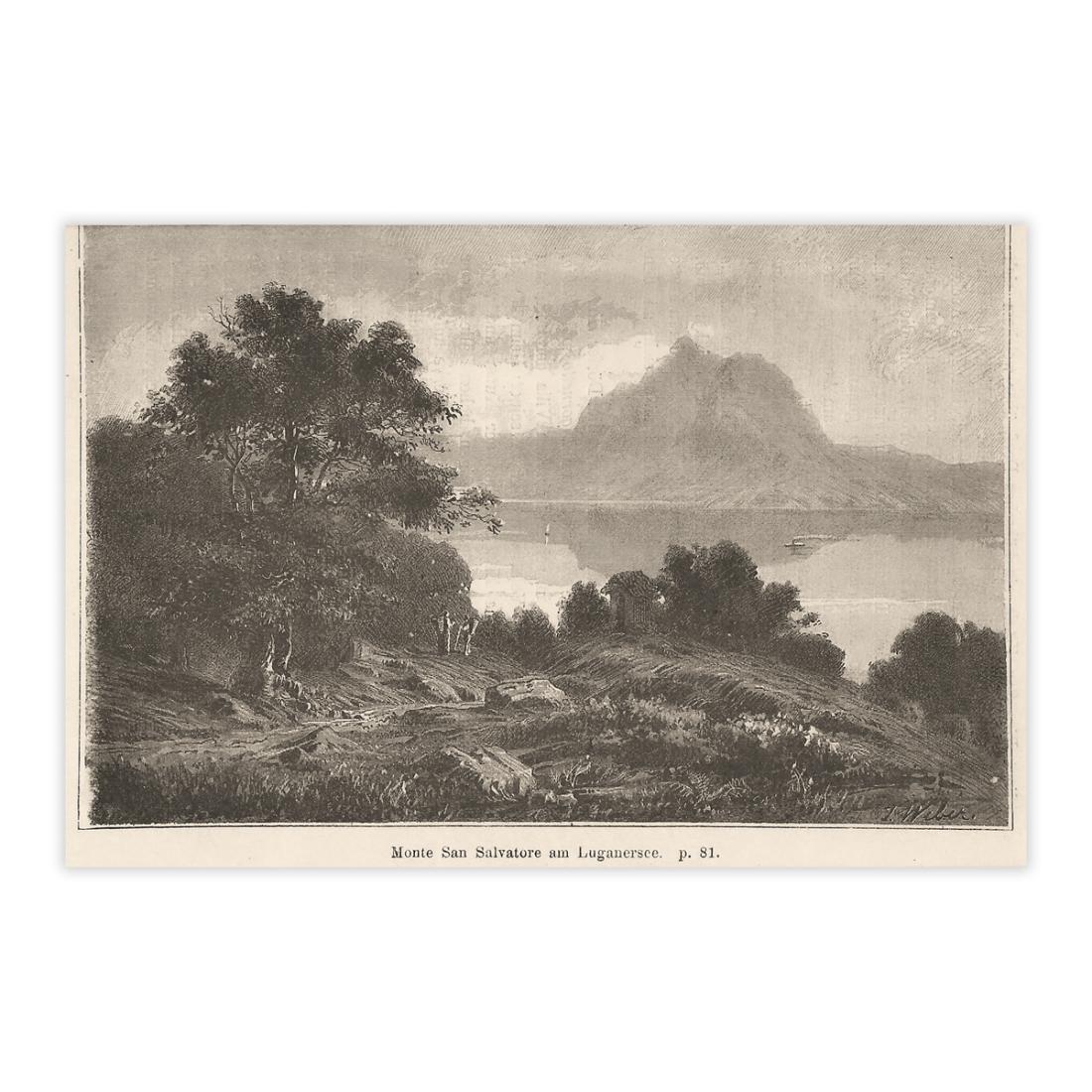 Lugano e monte San Salvatore - Anno 1888