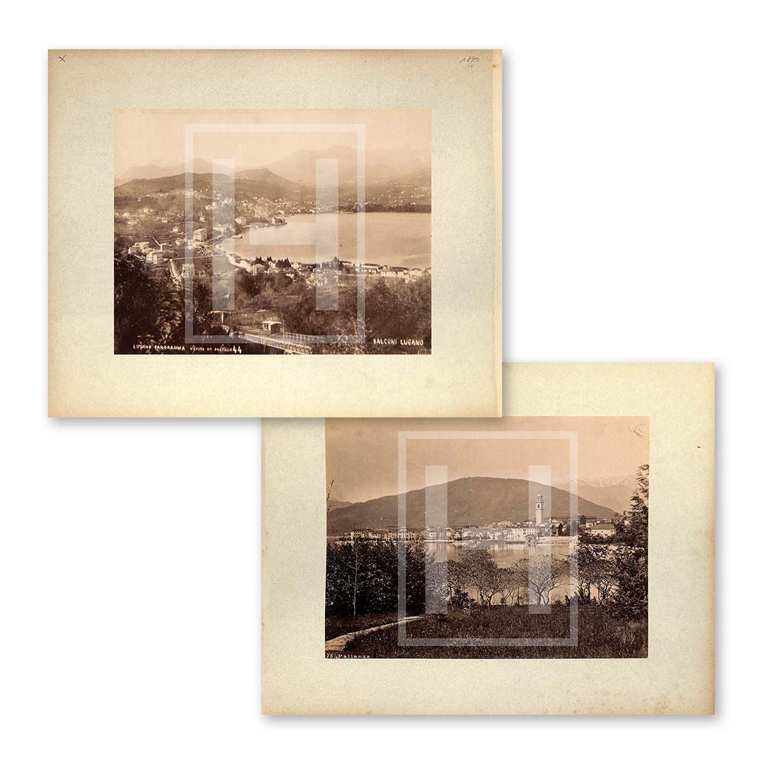 Fotografie originali - Lugano e Pallanza anno 1890
