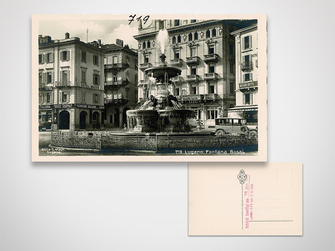 Lugano fontana Bossi