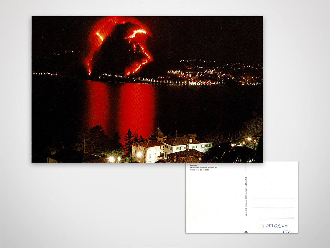 Lugano Monte San Salvatore 914 m s. m. Incendio 25. …