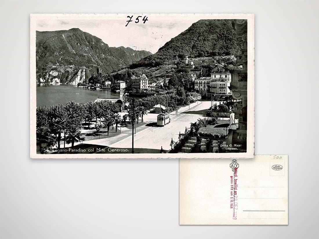 Lugano-Paradiso con il M.te Generoso 1939