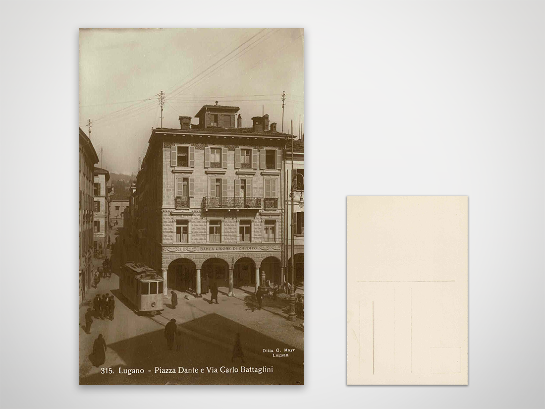 Lugano piazza Dante e via Carlo Battaglini