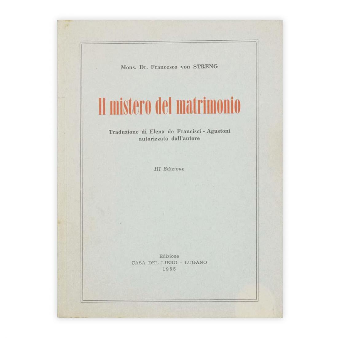 Mons. Dr. Francesco von Streng - Il Mistero del matrimonio