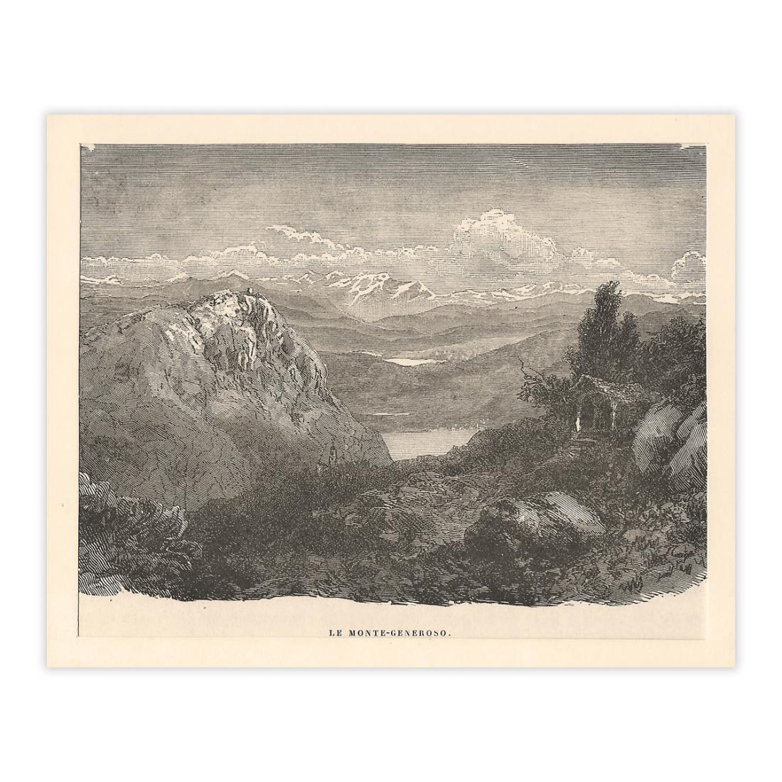 Monte Generoso, fernsicht gegen die Alpen