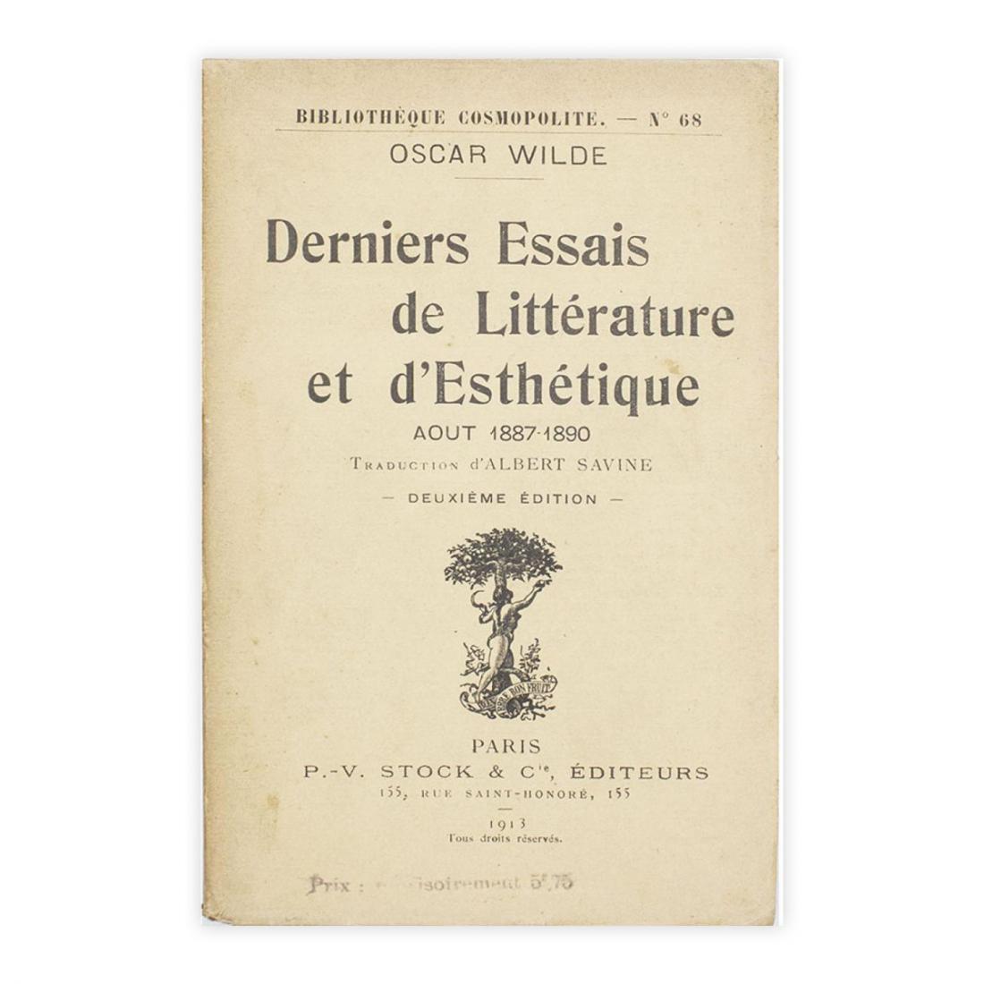 Oscar Wilde - Derniers Essais de Litterature et d'Esthetique