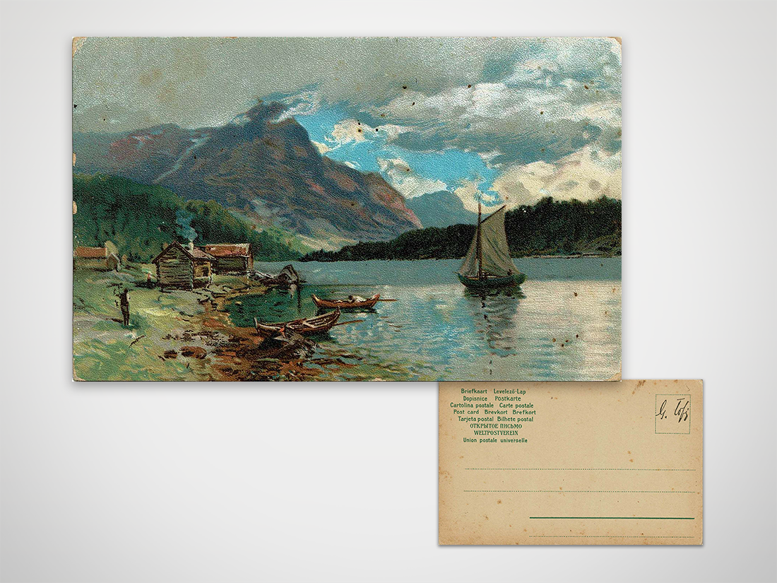 Paesaggio - villaggio sul lago