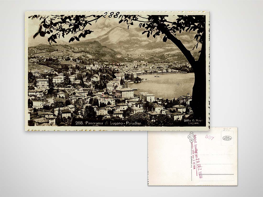 panorama Lugano - Paradiso 1939 c.a.