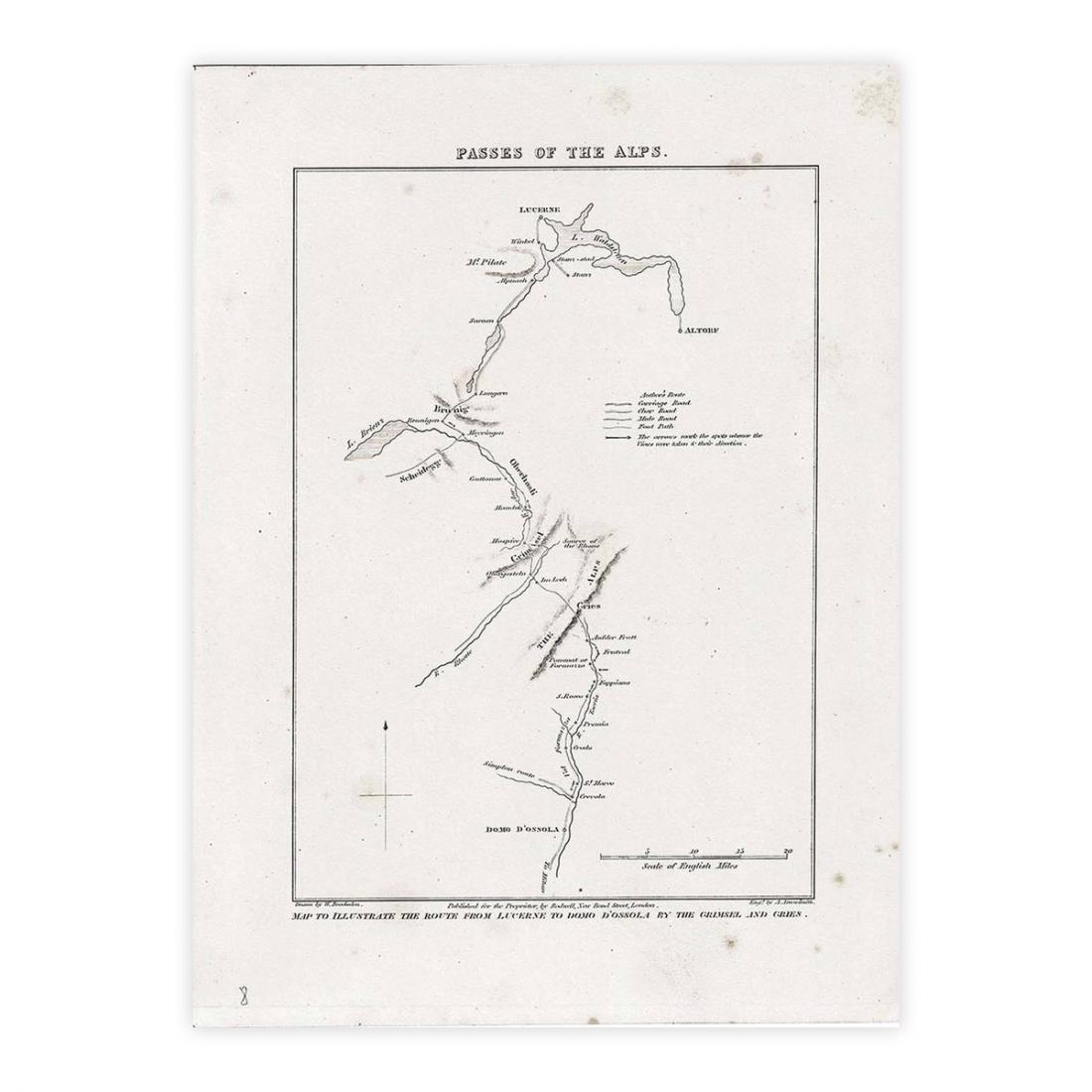 Passes of the Alps - Map to illustrate the route …