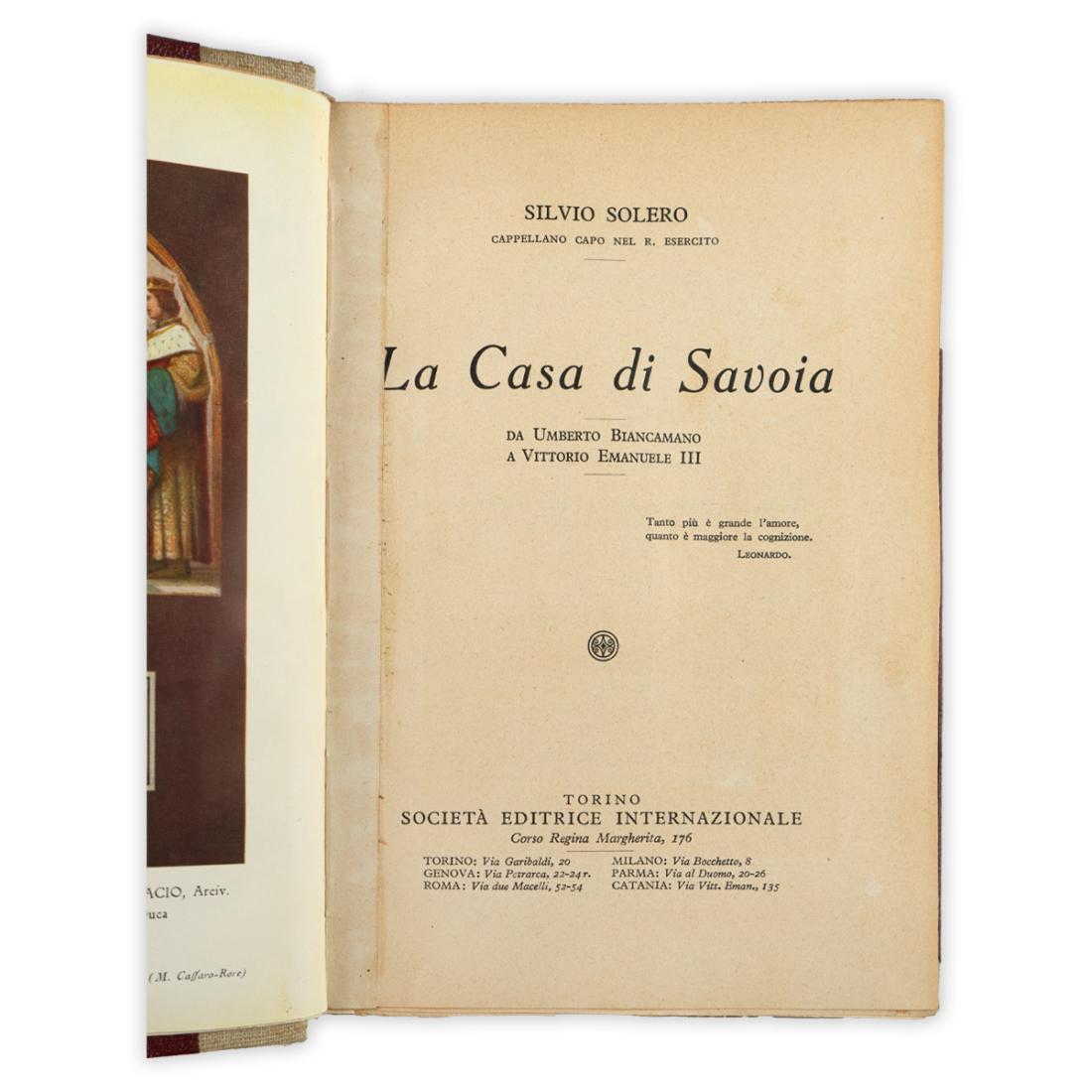 Silvio Solero - La Casa di Savoia - 1930