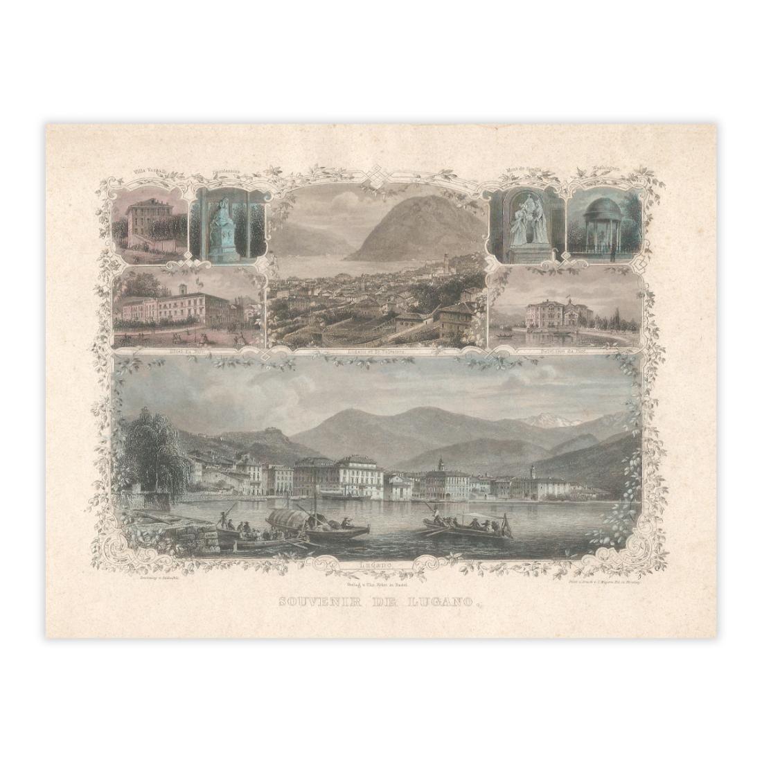Souvenir de Lugano (colorata) anno 1880