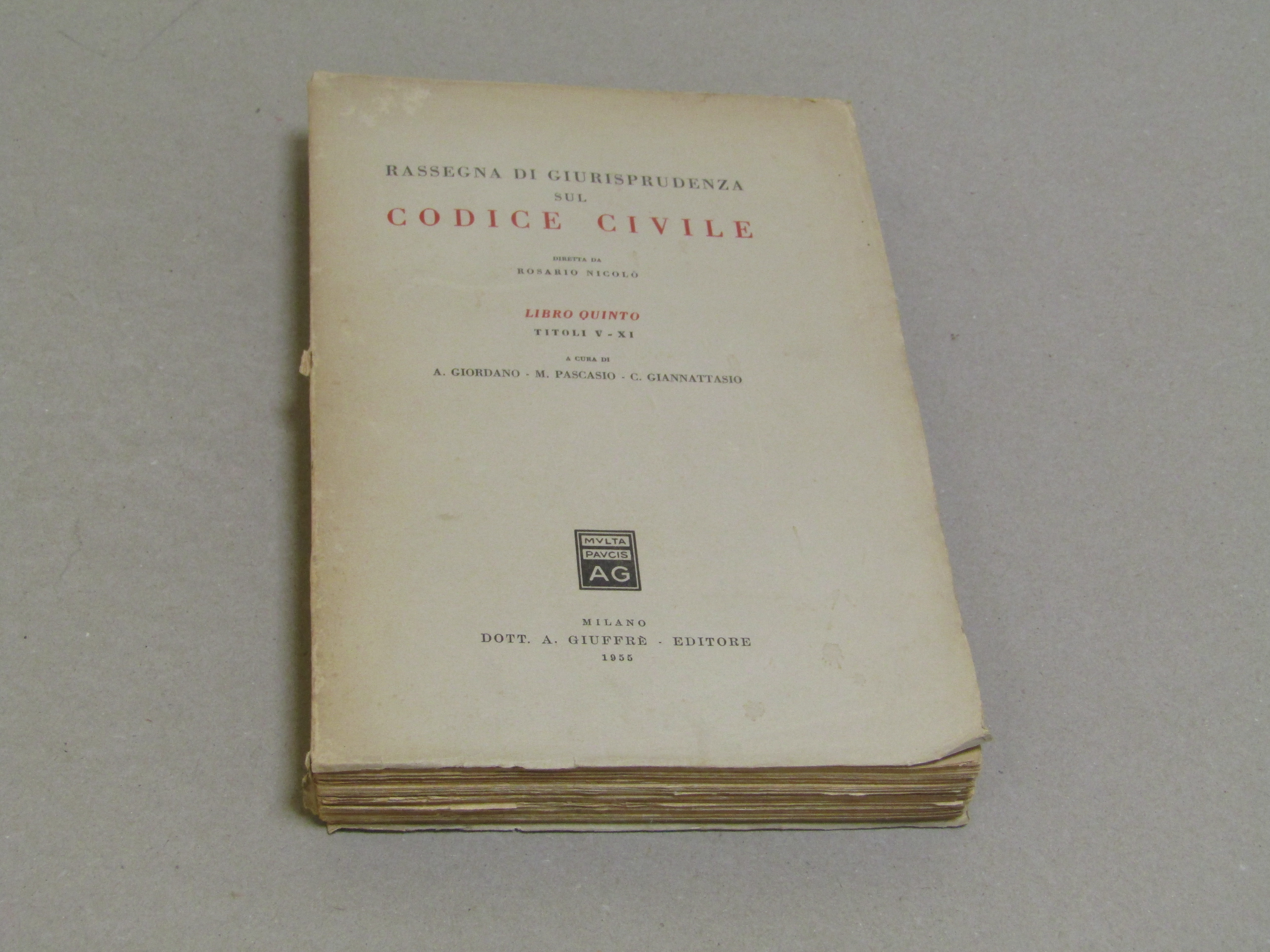 a cura di A. Giordano, M. Pascasio e C. Giannattasio. …