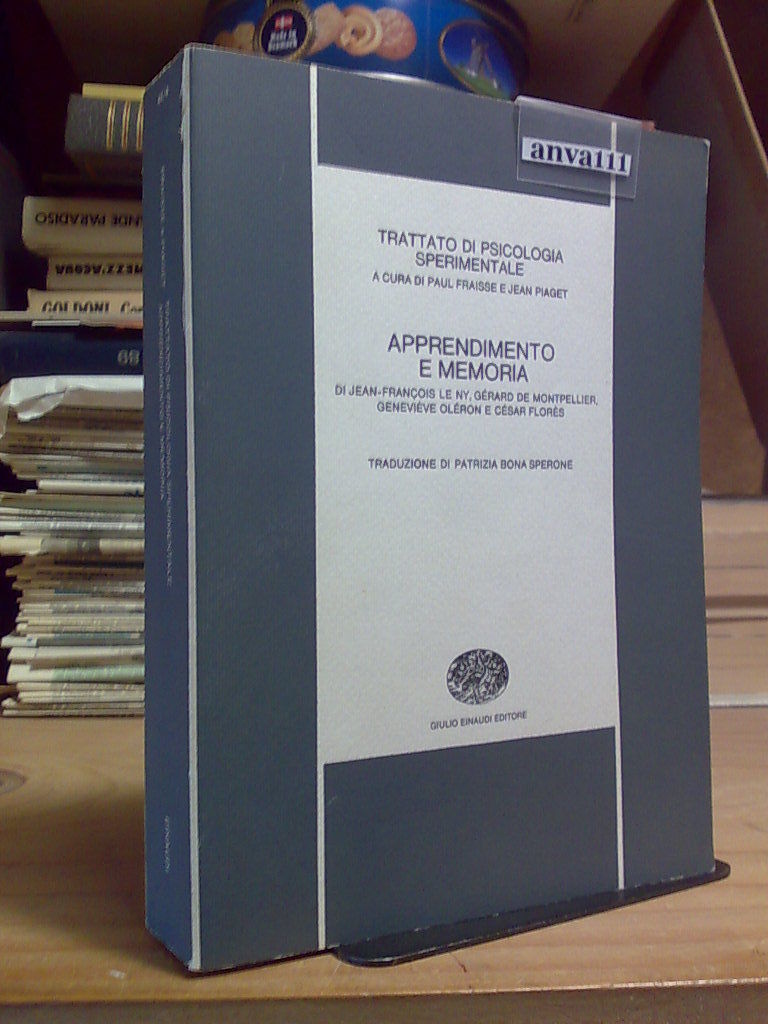 AA.VV. - APPRENDIMENTO E MEMORIA - Einaudi 1973