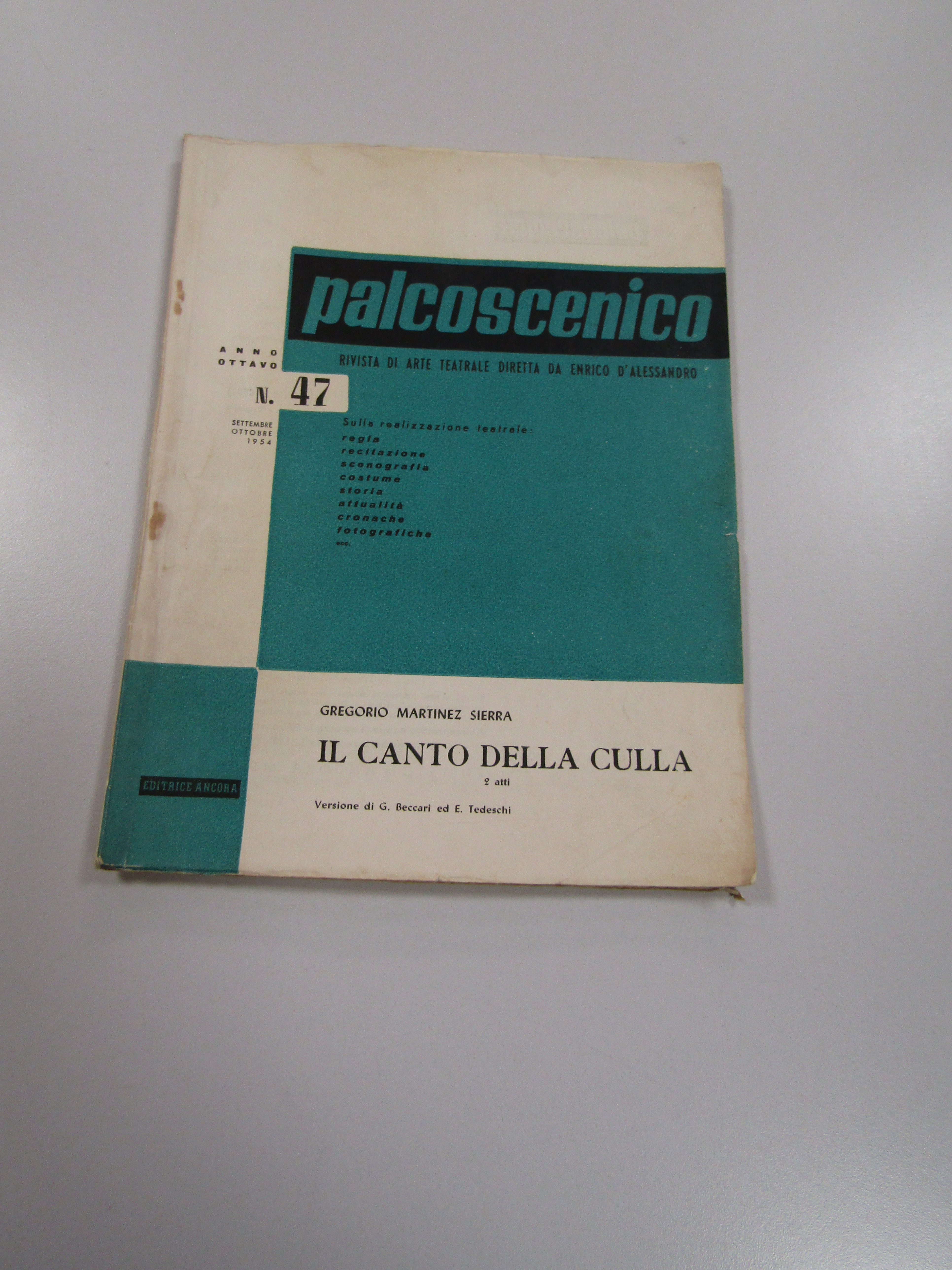 AA. VV. - Palcoscenico Settembre - Ottobre 1947 / n. …