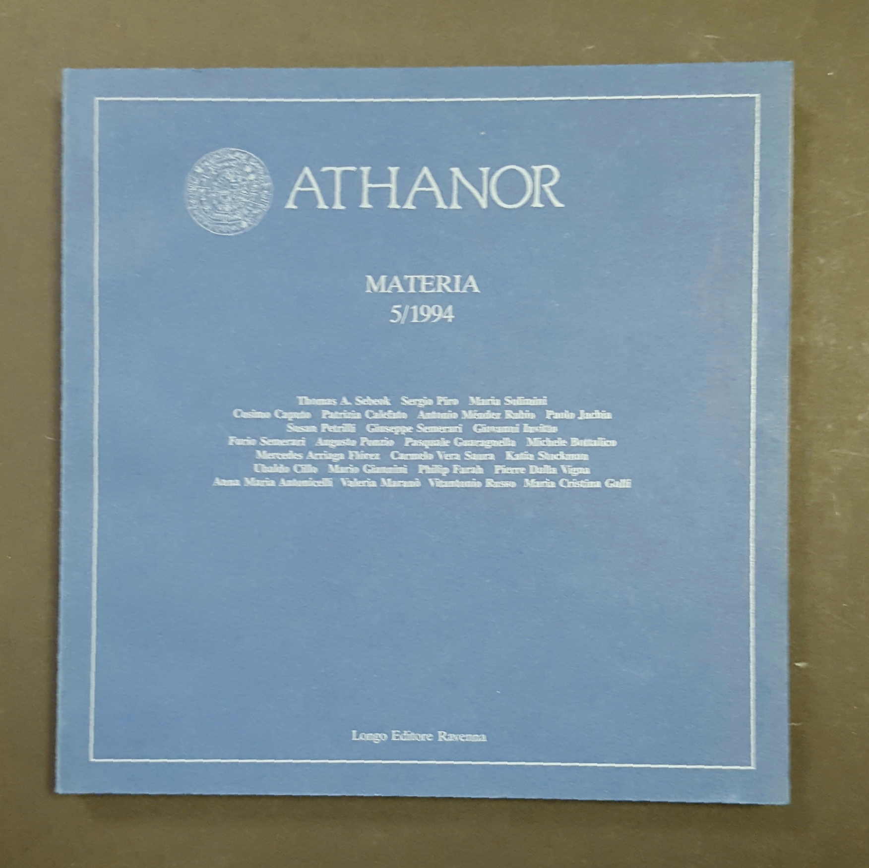 AA. VV. Athanor. Materia. Longo Editore. n. 5 1994