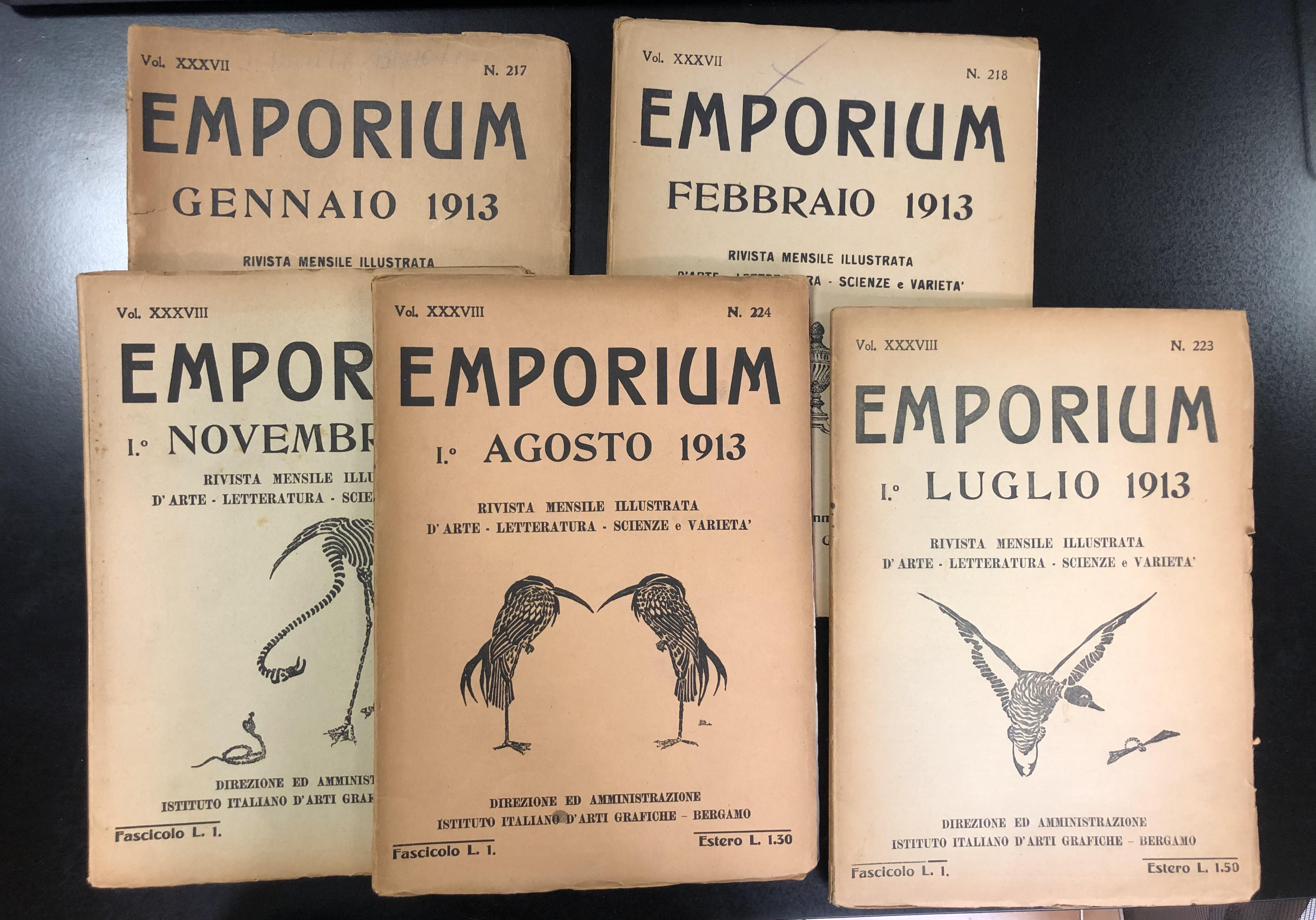 AA. VV. Emporium 1913 - 5 Fascicoli