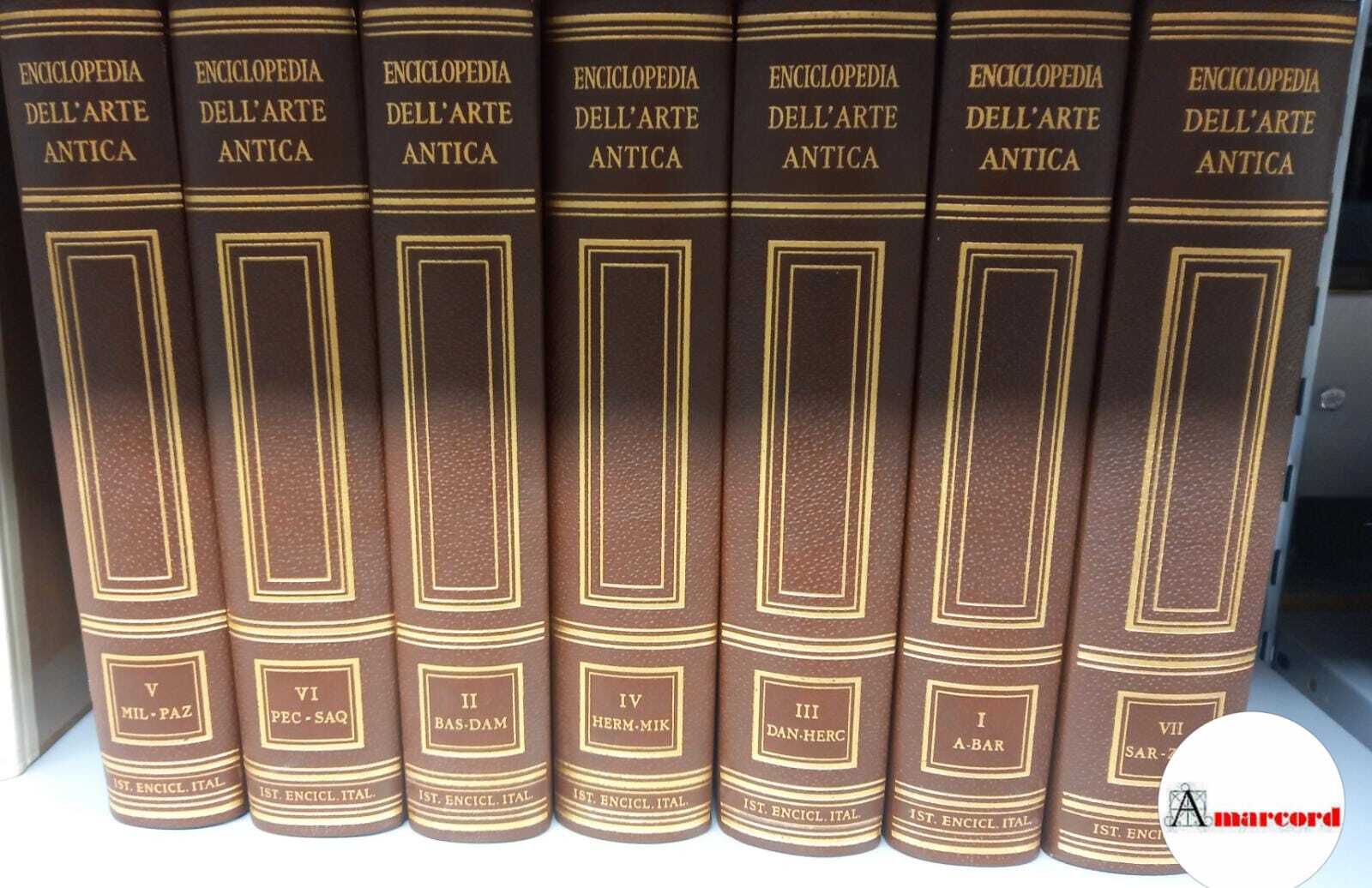 AA.VV., Enciclopedia dell'arte antica. Classica e orientale (7 voll.), Istituto …