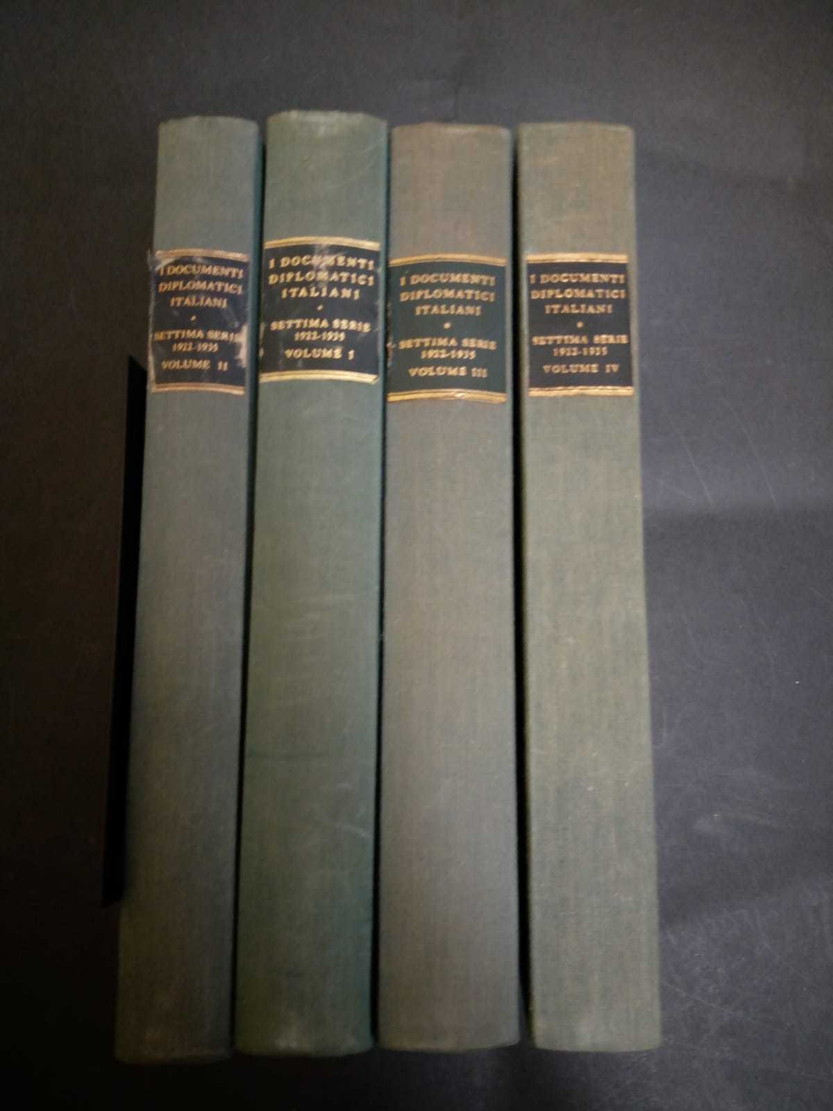 AA.VV. I documenti diplomatici italiani. Settima serie 1922-1935. Voll. I-II-III-IV. …