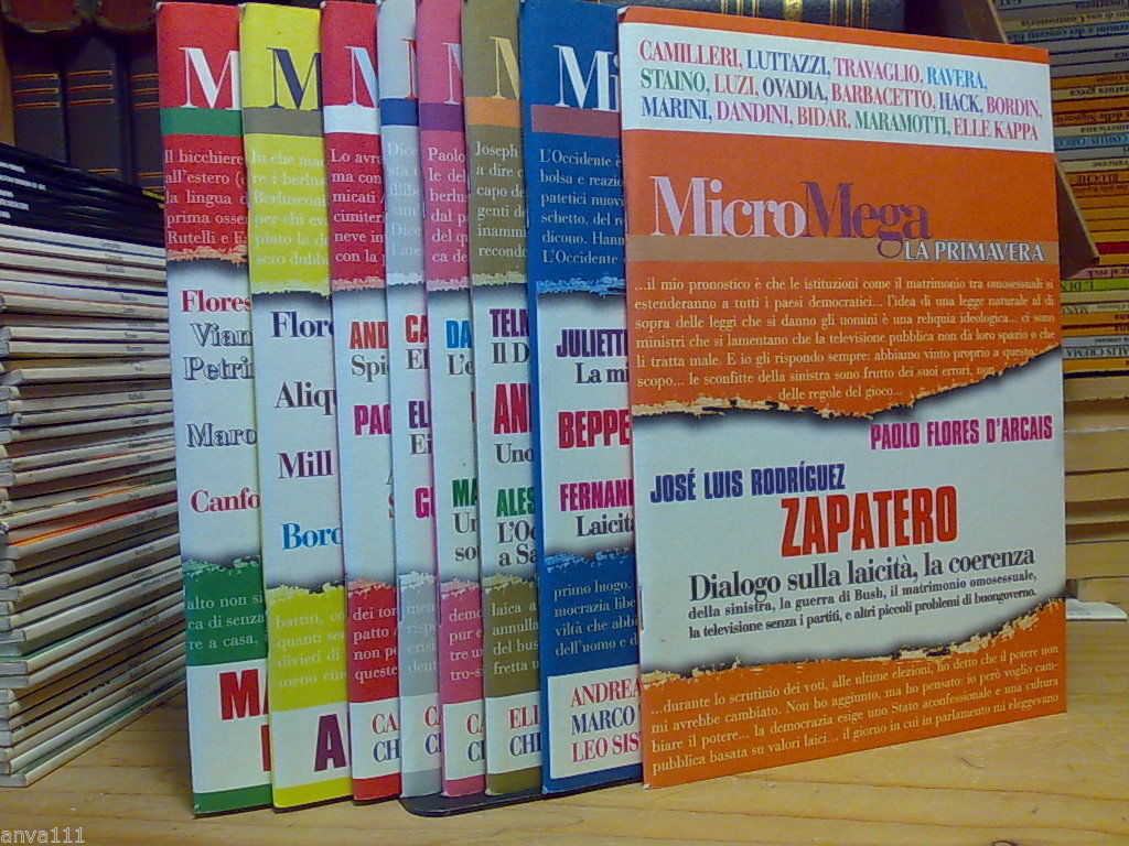 AA.VV. MICROMEGA. LA PRIMAVERA. 8 volumi. Gruppo editoriale l'espresso. 2006