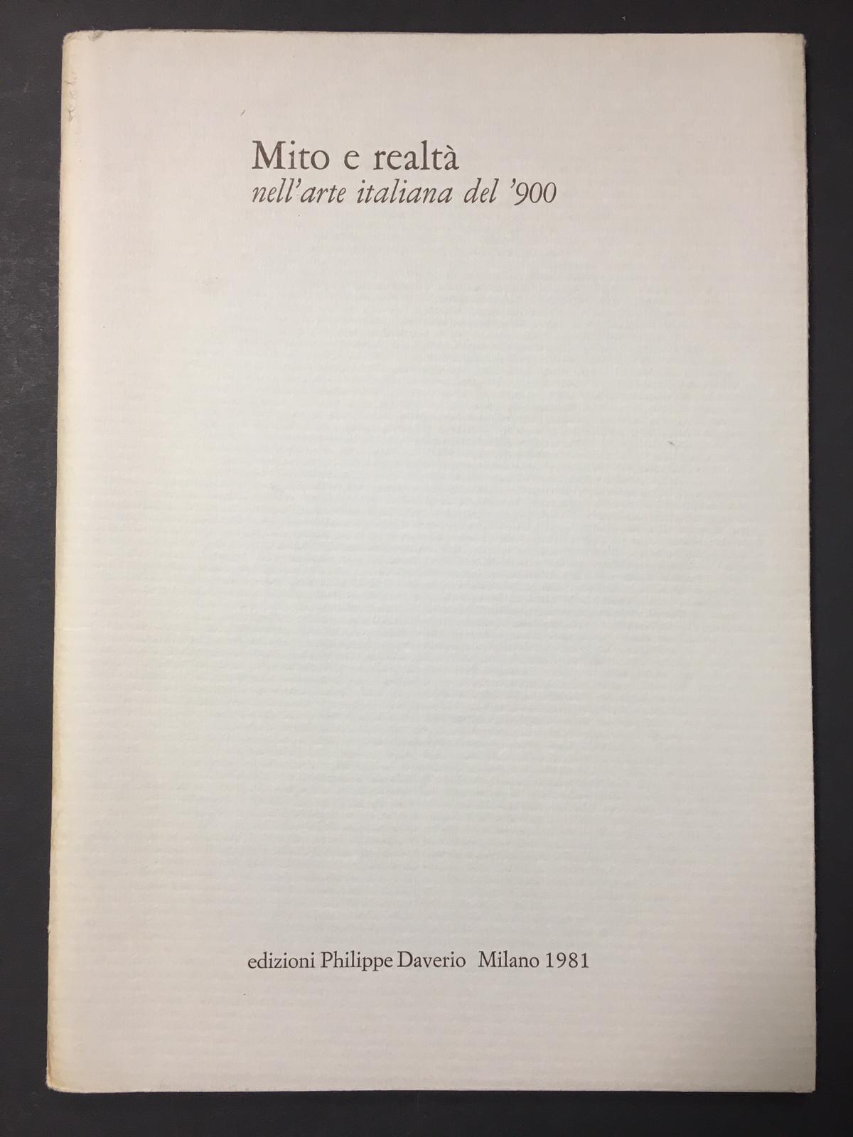 AA.VV. Mito e realtà nell'arte italiana del '900. Edizioni Philippe …