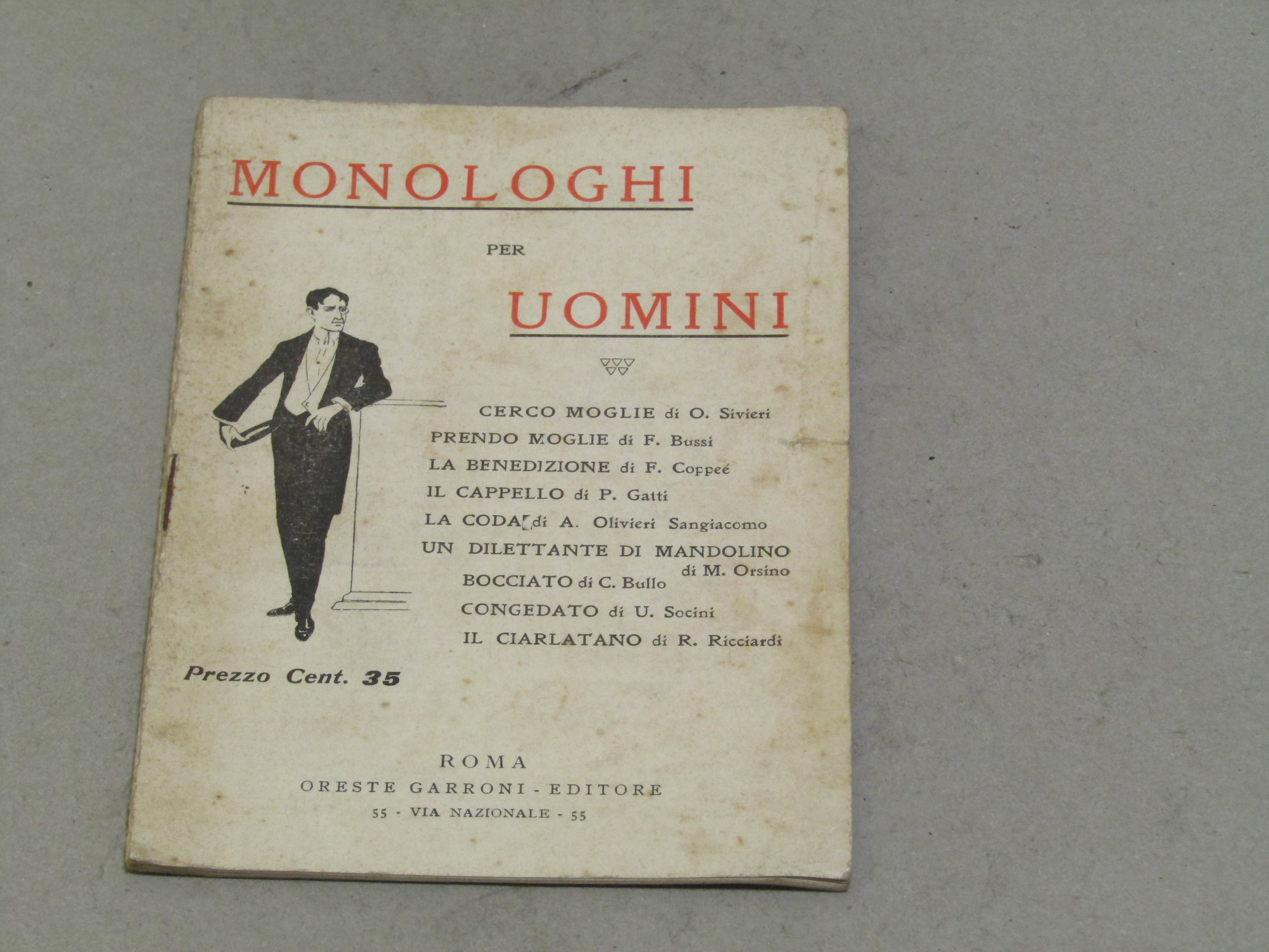 AA. VV. Monologhi per Uomini