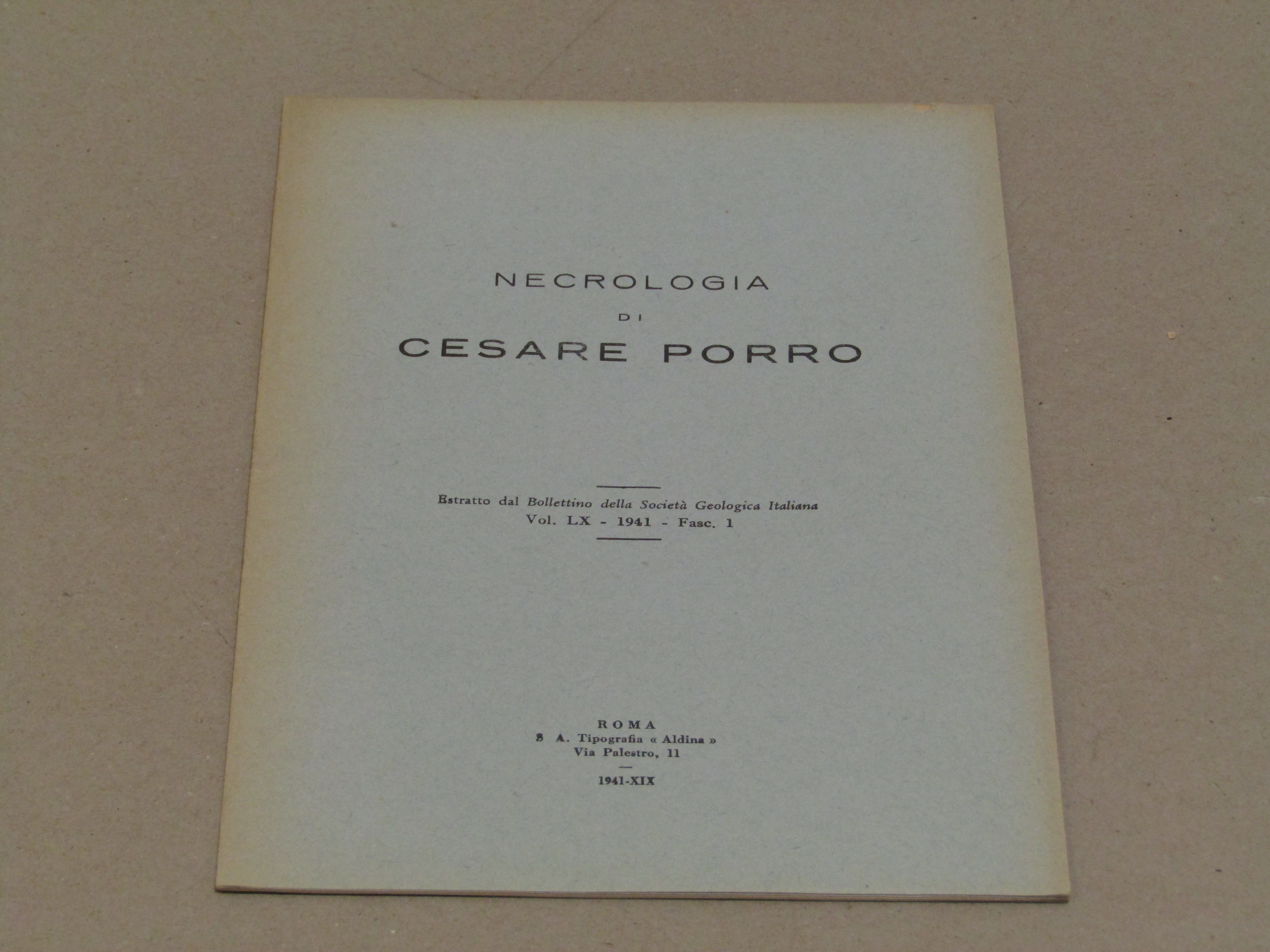 AA. VV. Necrologia di Cesare Porro