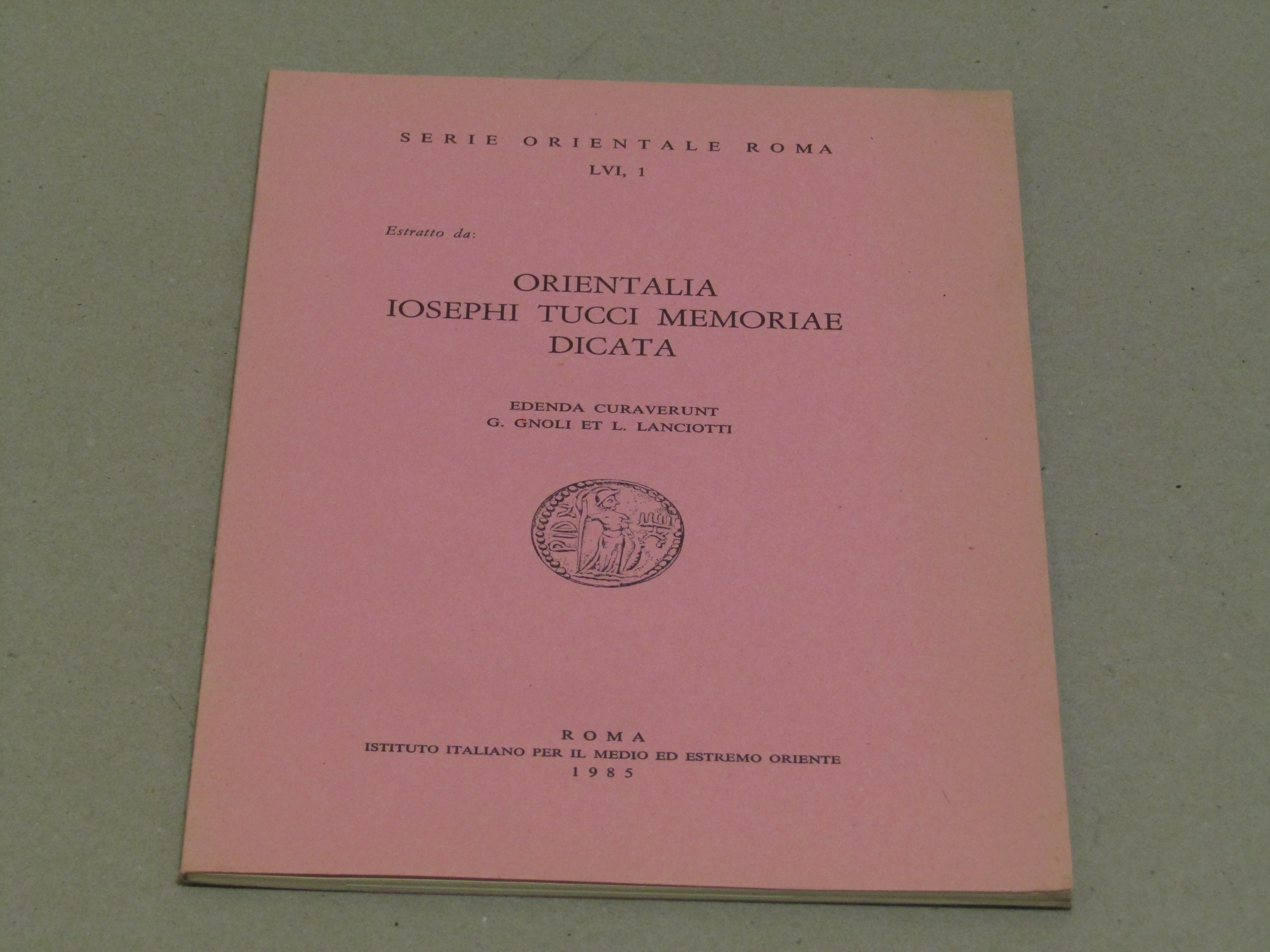 AA. VV. Orientalia Iosephi Tucci memoriae dicata