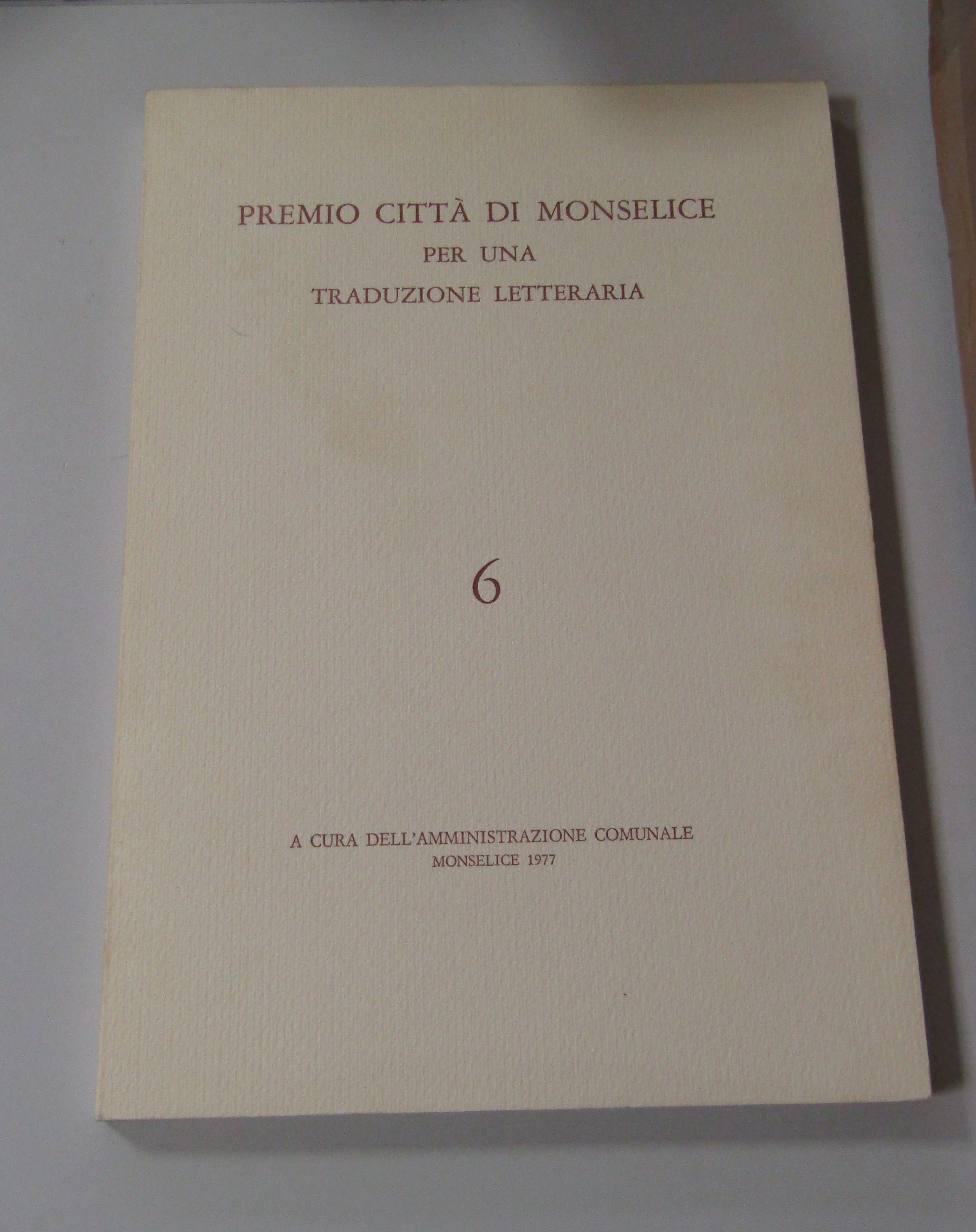AA. VV. Premio Città di Monselice per una traduzione letteraria …