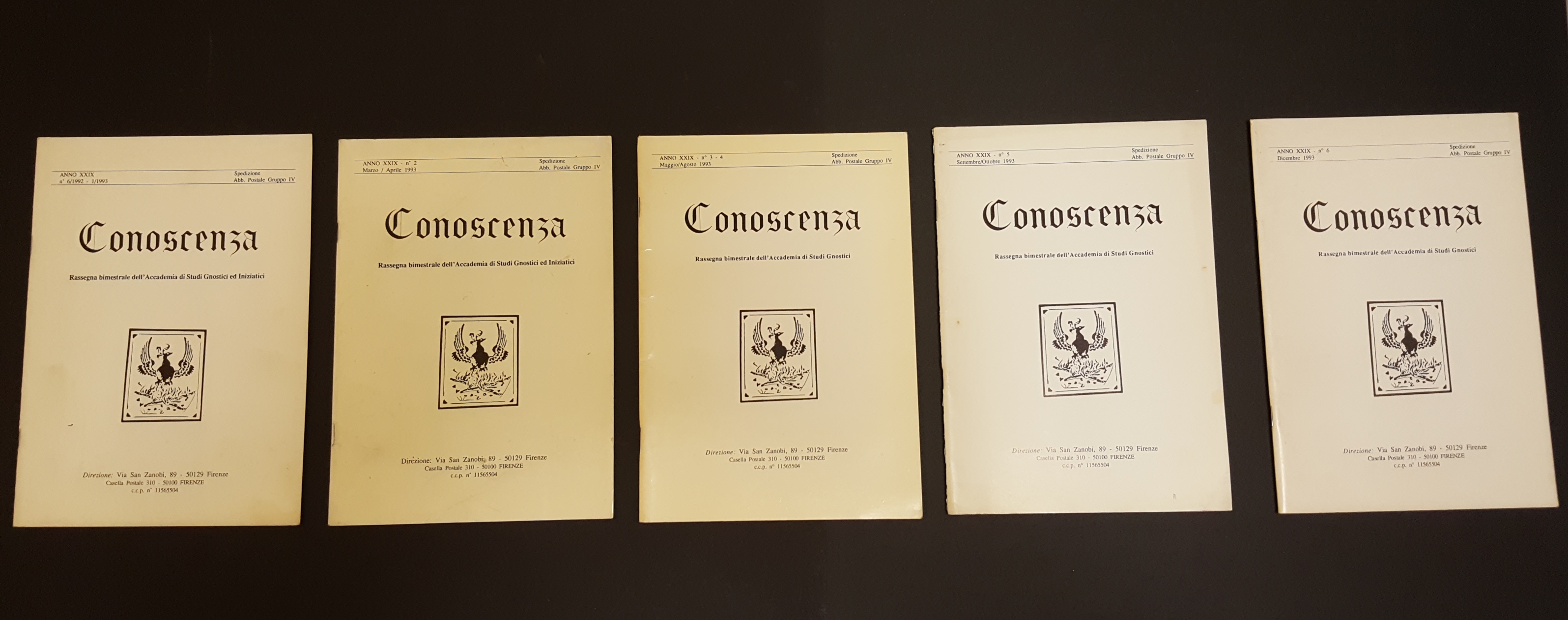 AA. VV. Rivista Conoscenza. Accademia di Studi Gnostici. 1993. n. …