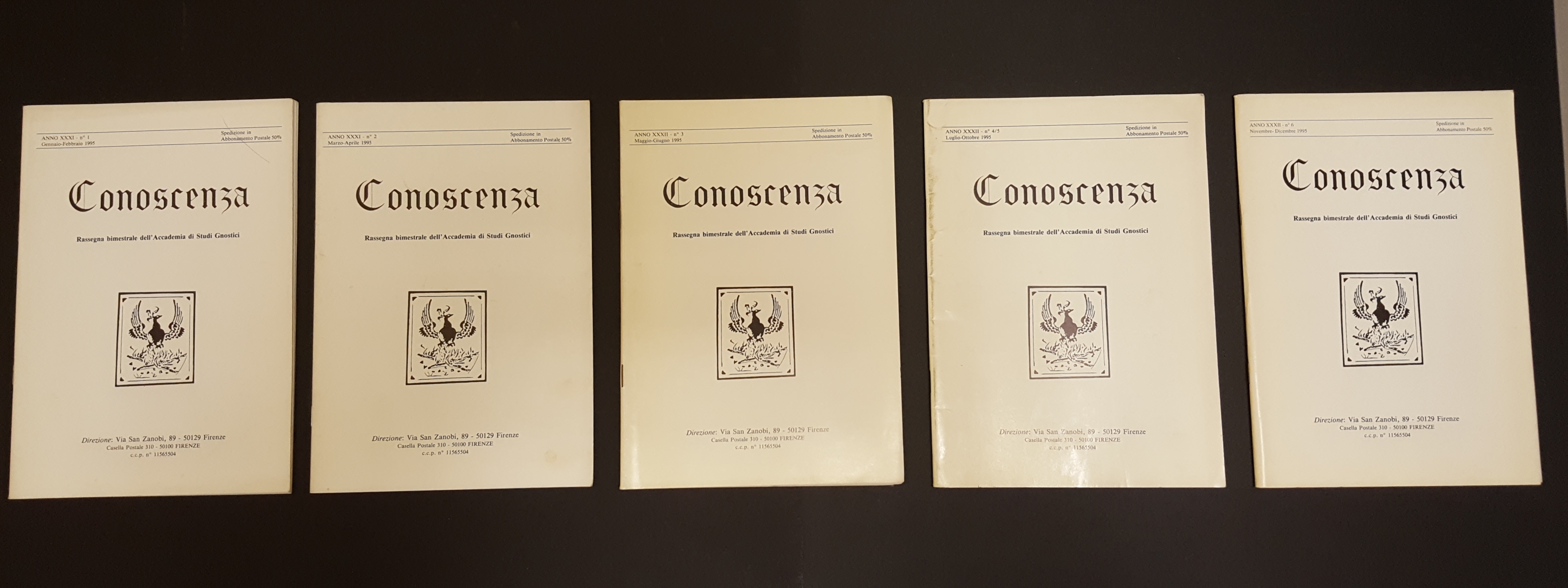 AA. VV. Rivista Conoscenza. Accademia di Studi Gnostici. 1995. n. …