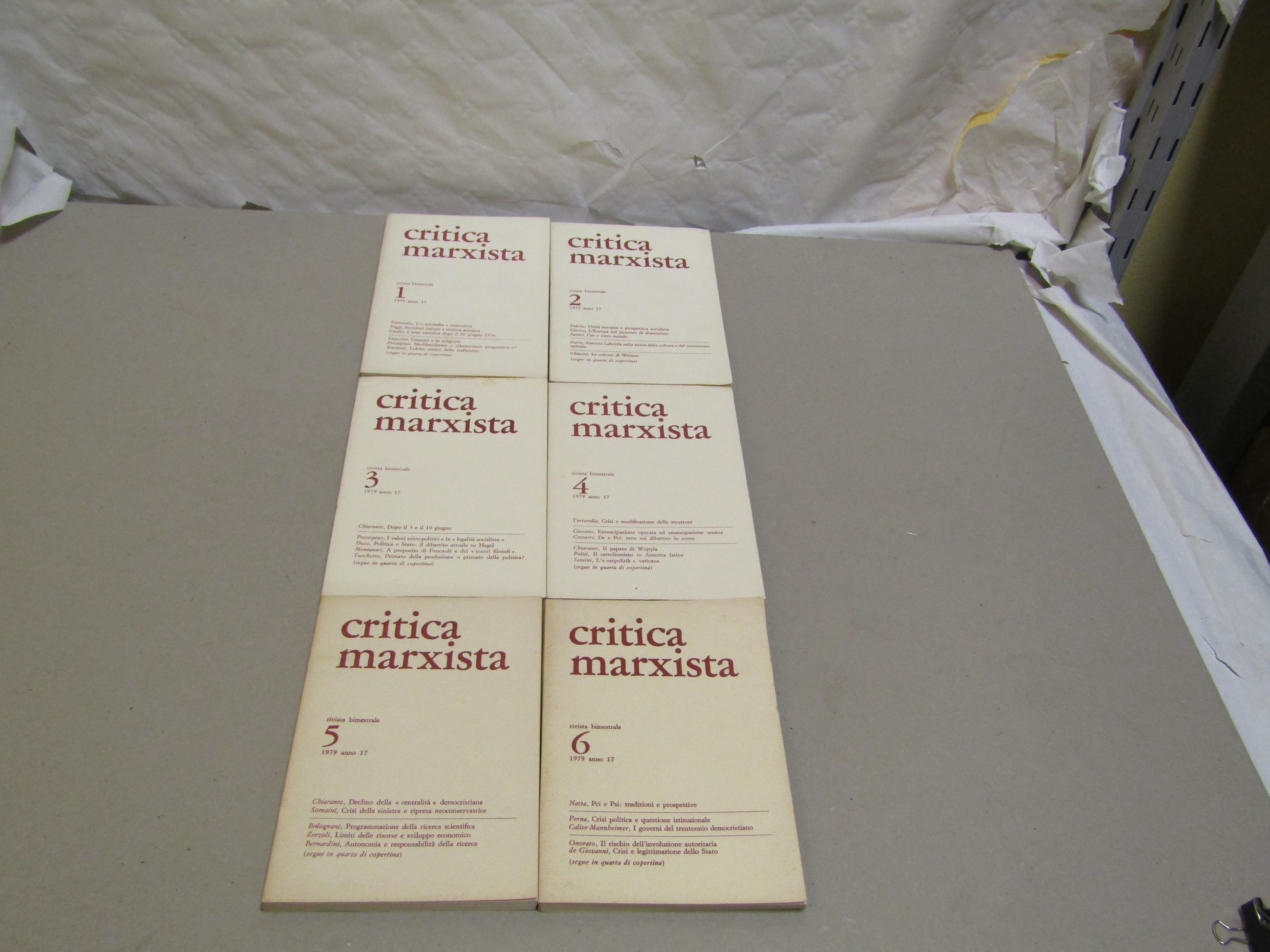 AA. VV. Rivista Critica marxista - annata completa 1979