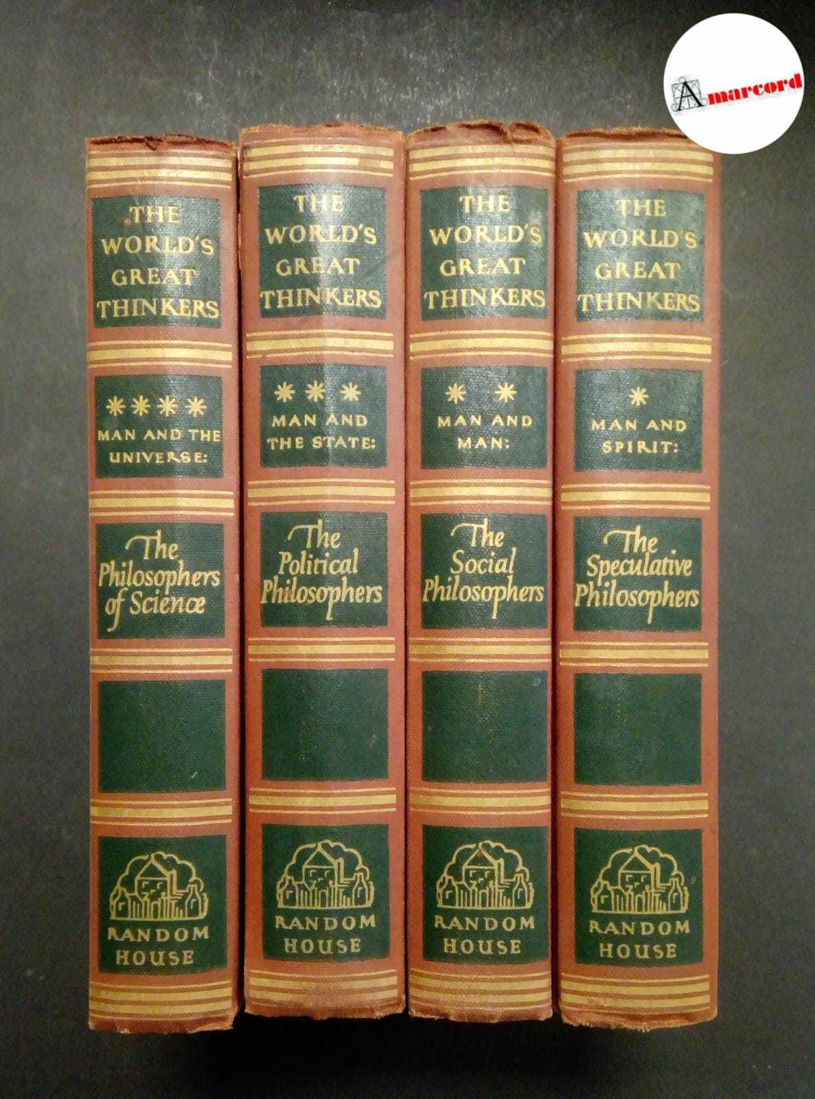 AA.VV., The World's great Thinkers (4 voll.), Random House, 1947.