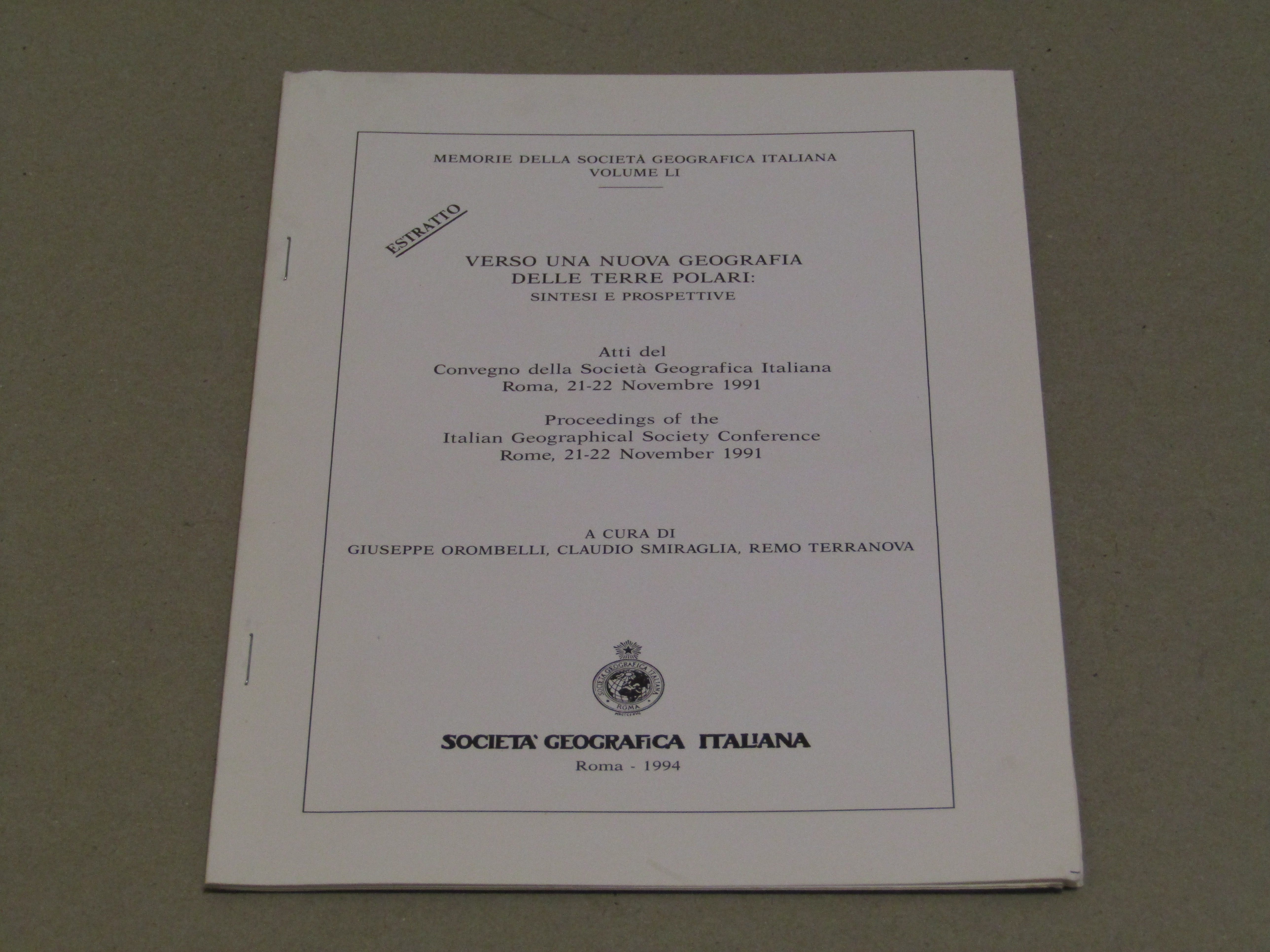 AA. VV. Verso una nuova geografia delle terre polari