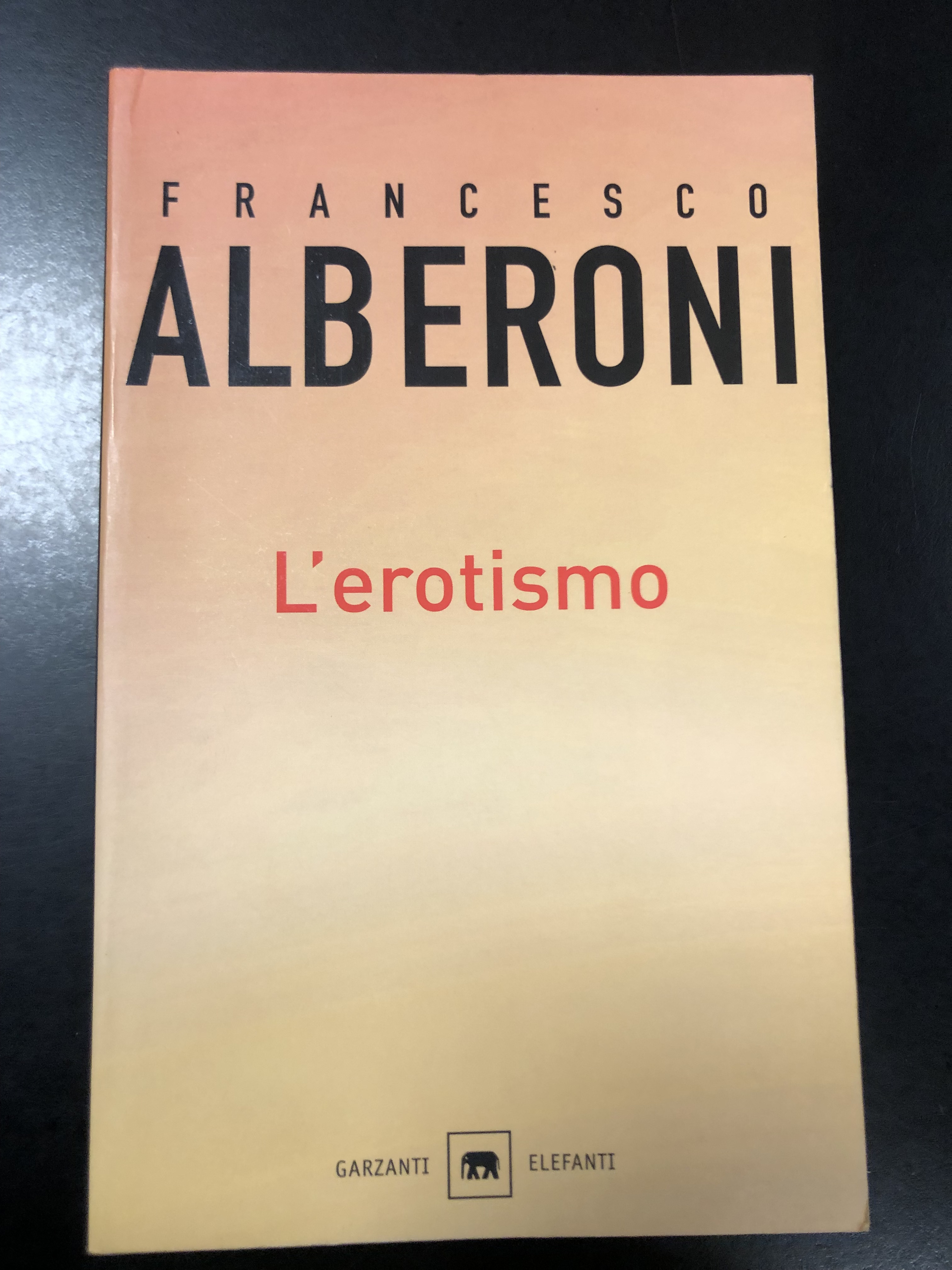 Alberoni Francesco. L'erotismo. Garzanti 2006.