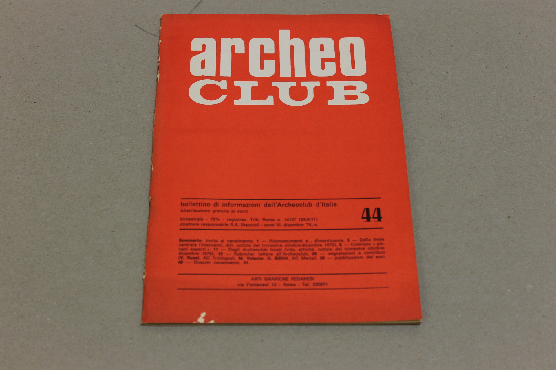 Archeo club N^ 44 1976