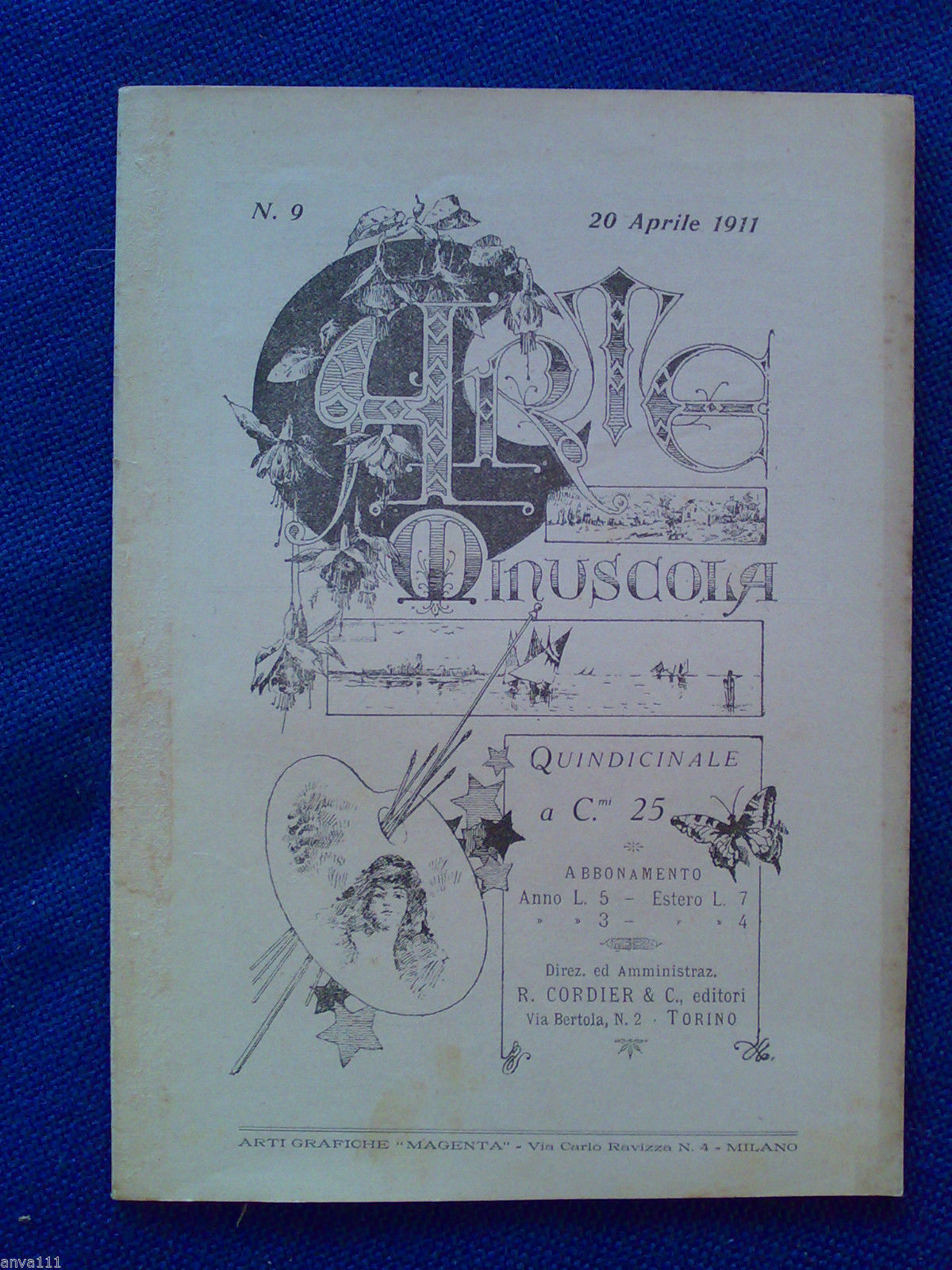 ARTE MINUSCOLA - 20 aprile 1911 ( disegni, lettere, arti …