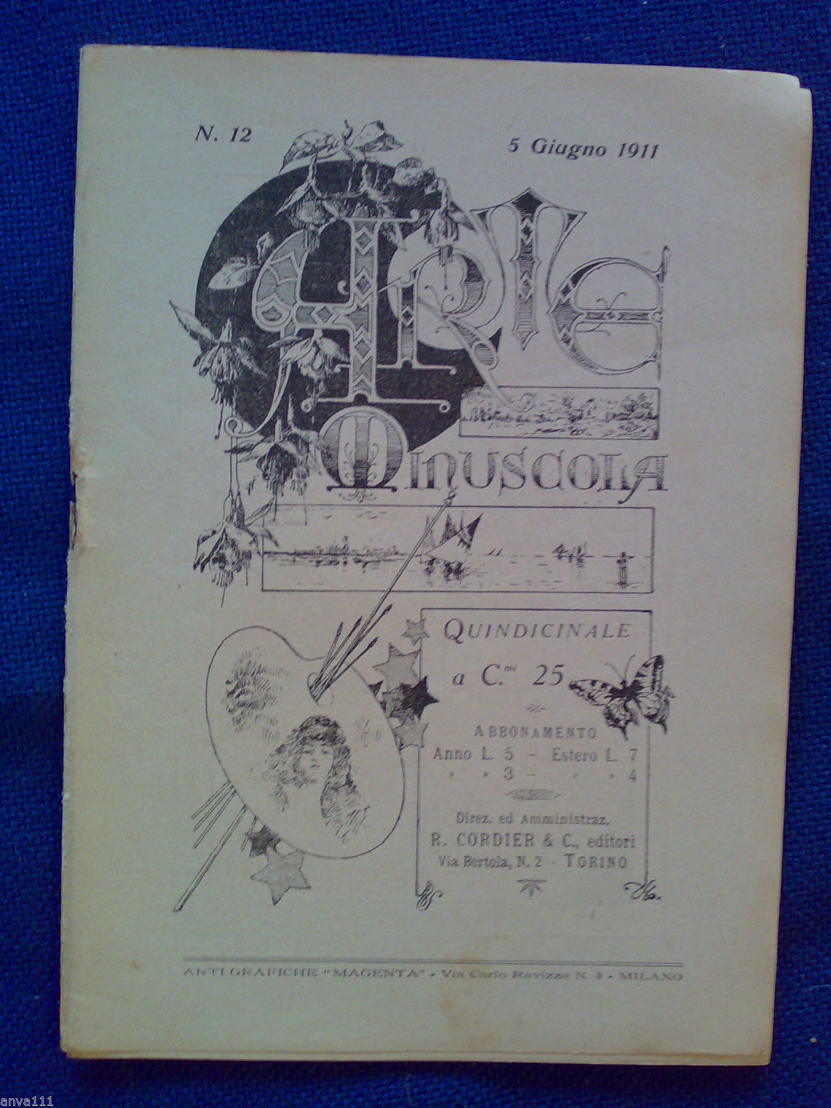 ARTE MINUSCOLA - 5 giugno 1911 ( disegni, lettere, arti …
