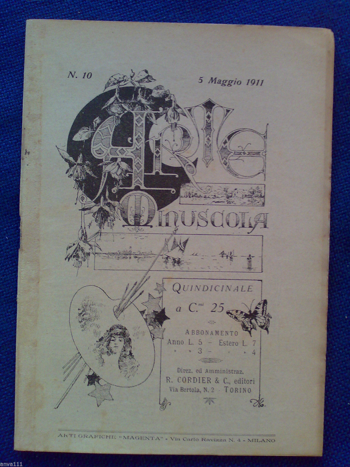 ARTE MINUSCOLA - 5 maggio 1911 ( disegni, lettere, arti …