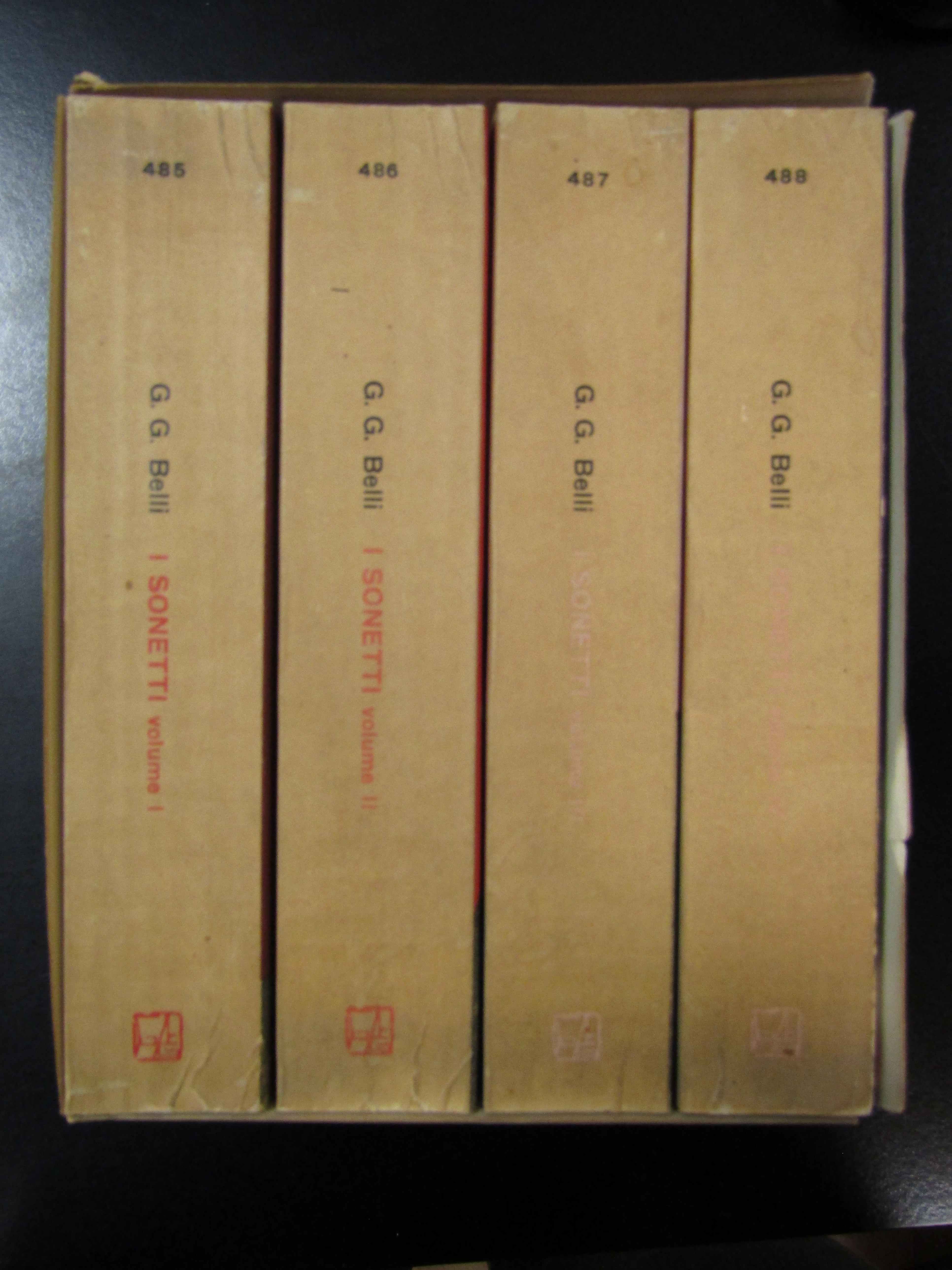 Belli G.G. I Sonetti. 4 voll. Feltrinelli 1965 - I. …