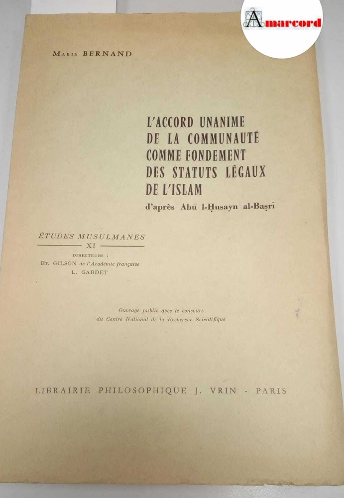 Bernard Marie, L'accord unanime de la communauté comme fondement des …