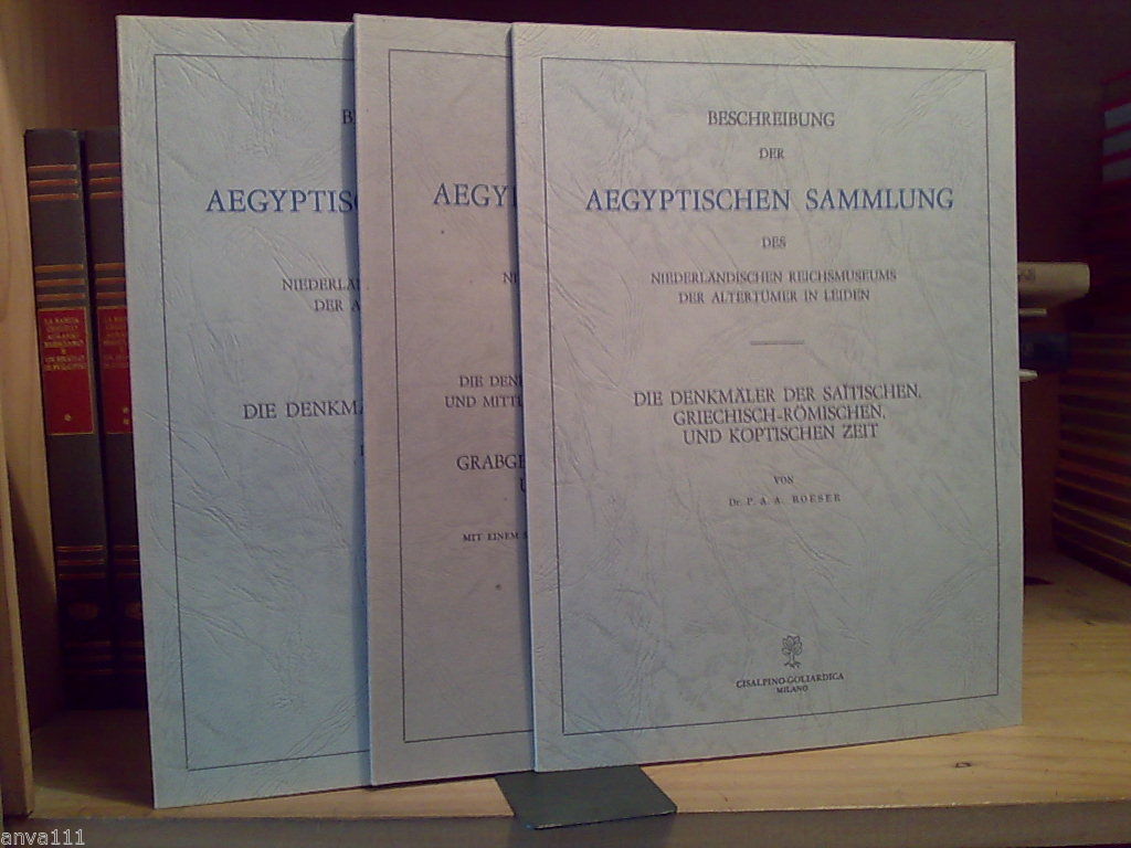 BESCHREIBUNG DER AEGYPTISCHEN SAMMLUNG DES NIEDERLANDISCHEN REICHSMUSEUM 3 volum