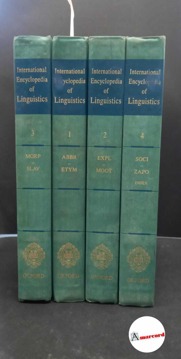 Bright, William. International encyclopedia of linguistics New York Oxford University …