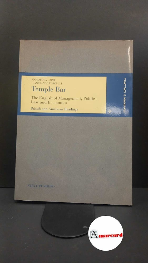 Caimi, Annamaria. , and Porcelli, Gianfranco. TEMPLE BAR : the …