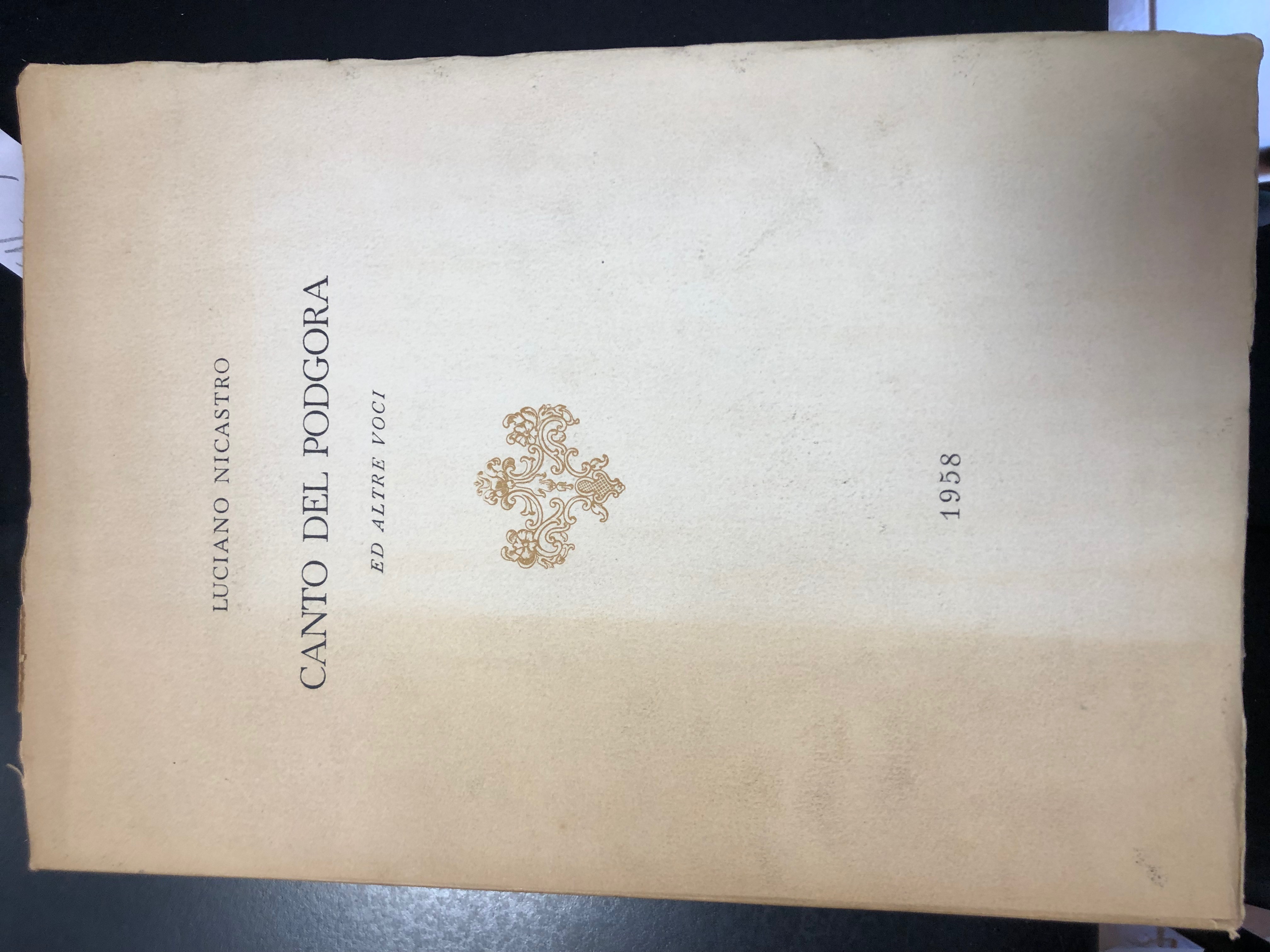 CANTO DEL PODGORA ED ALTRE VOCI,