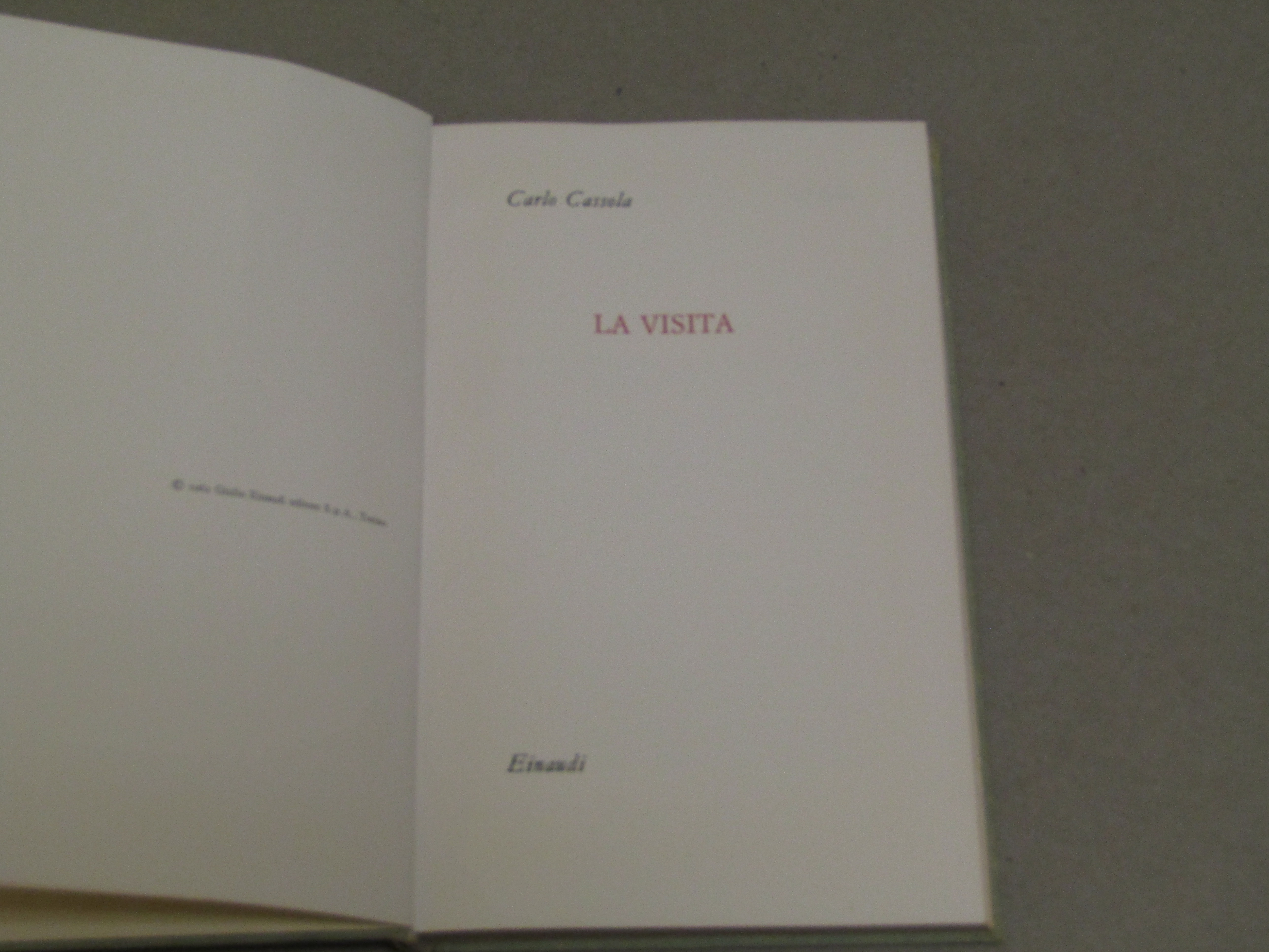 Carlo Cassola. La visita