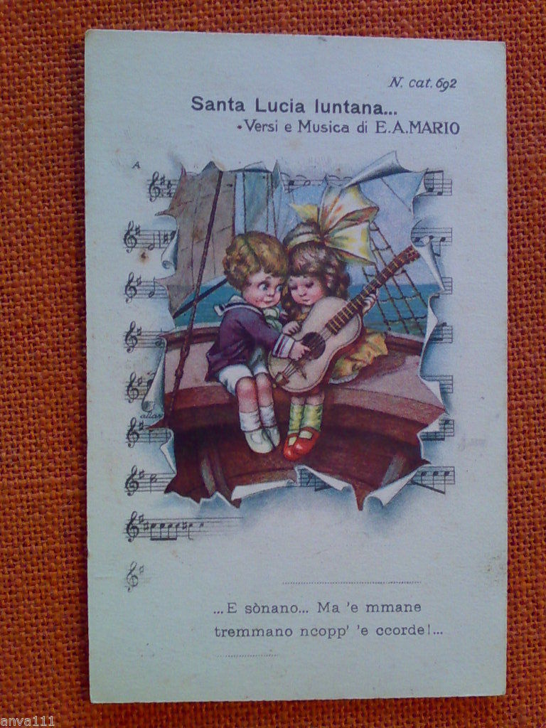 Cartolina Illustrata - Bertiglia - SANTA LUCIA LUNTANA - anni …