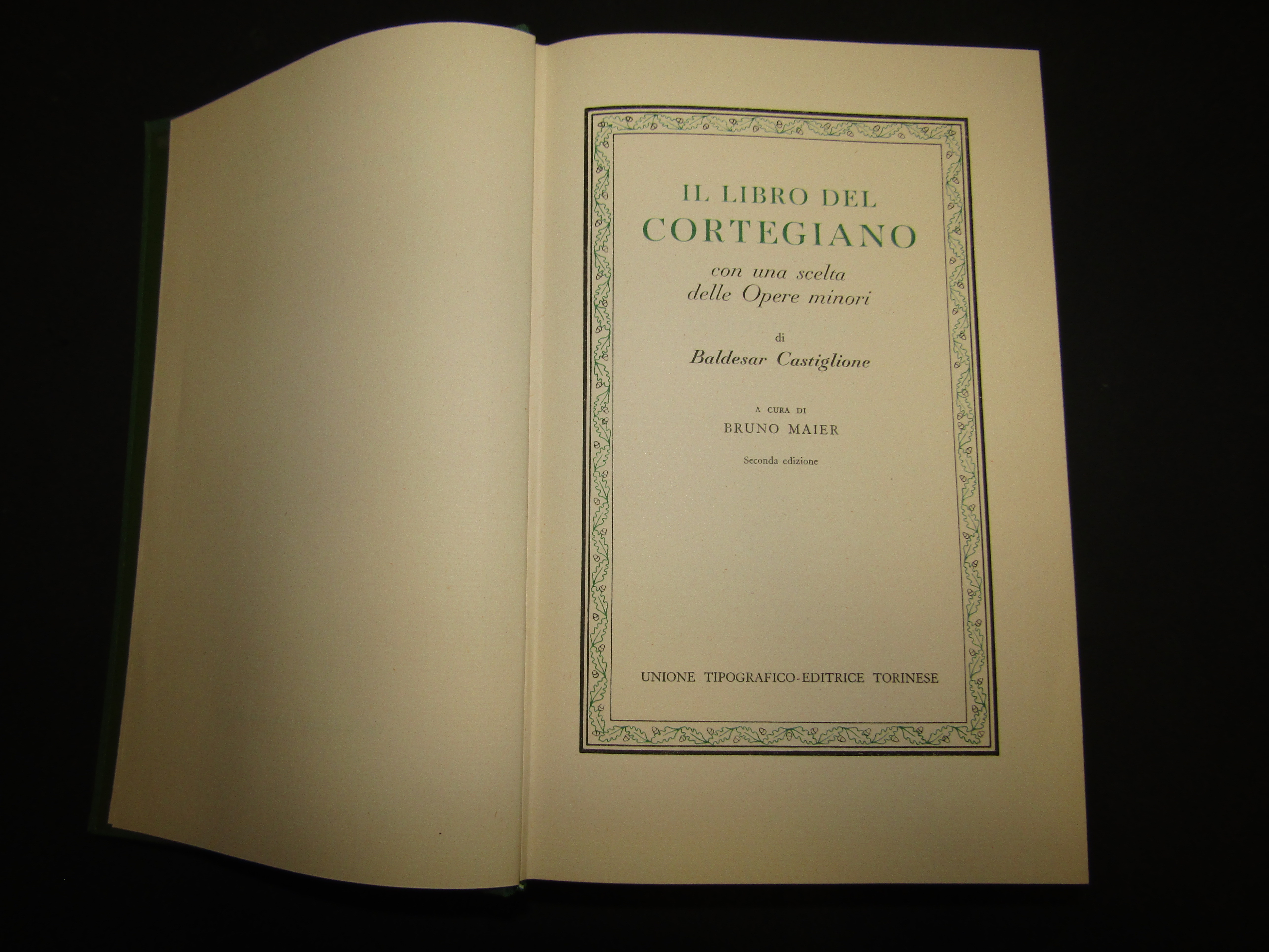 Castiglione Baldesar. Il libro del cortegiano con una scelta delle …