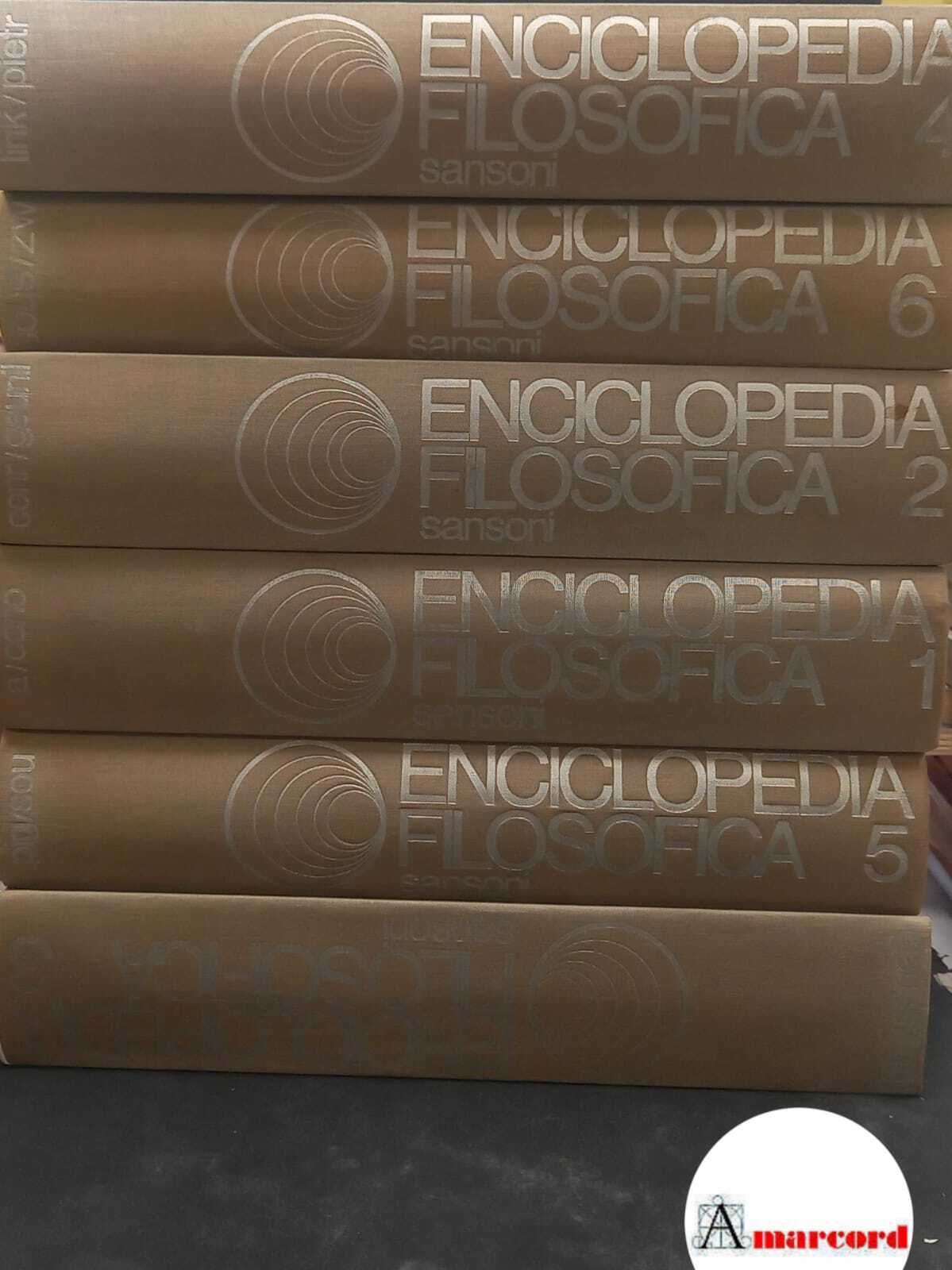 Centro di studi filosofici di Gallarate. Enciclopedia filosofica 6 voll. …